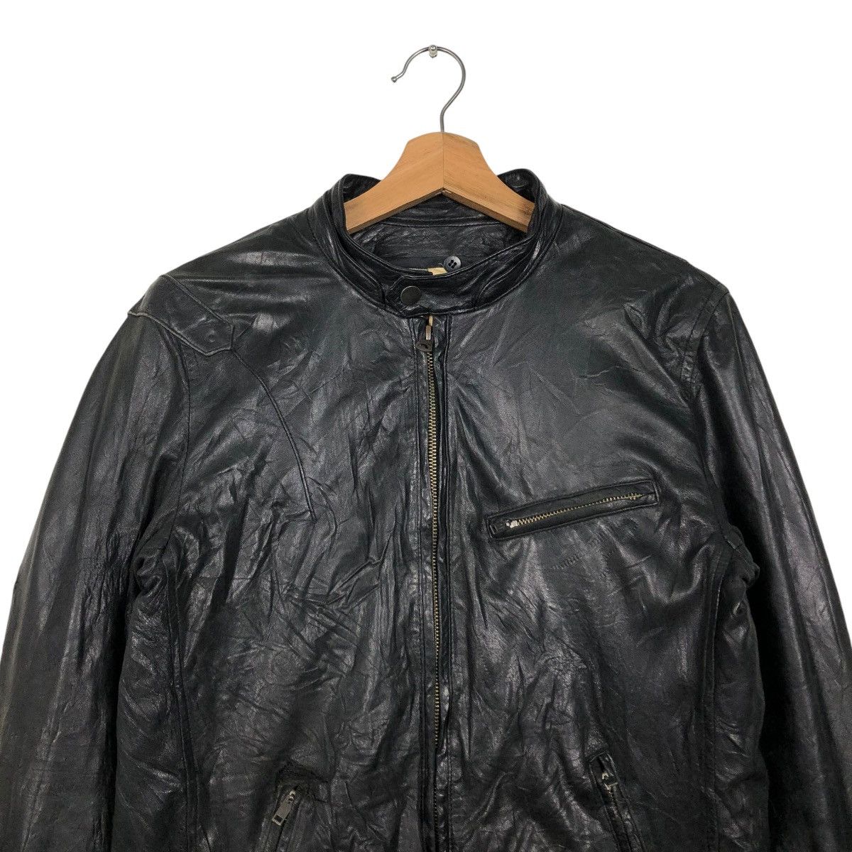 Japanese Brand 🔥VINTAGE BIKER LEATHER JACKET TAKEO KUKICHI ISSEY MIYAKE Size US M / EU 48-50 / 2 - 5 Thumbnail