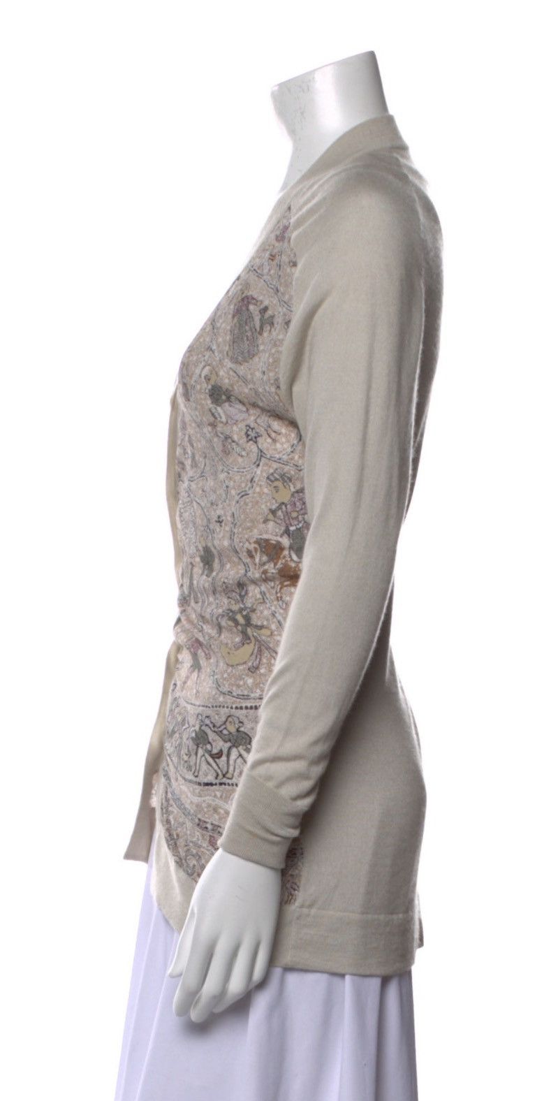 Hermes Hermès by Martin Margiela Silk Panel Cardigan / Longline Size S / US 4 / IT 40 - 2 Thumbnail