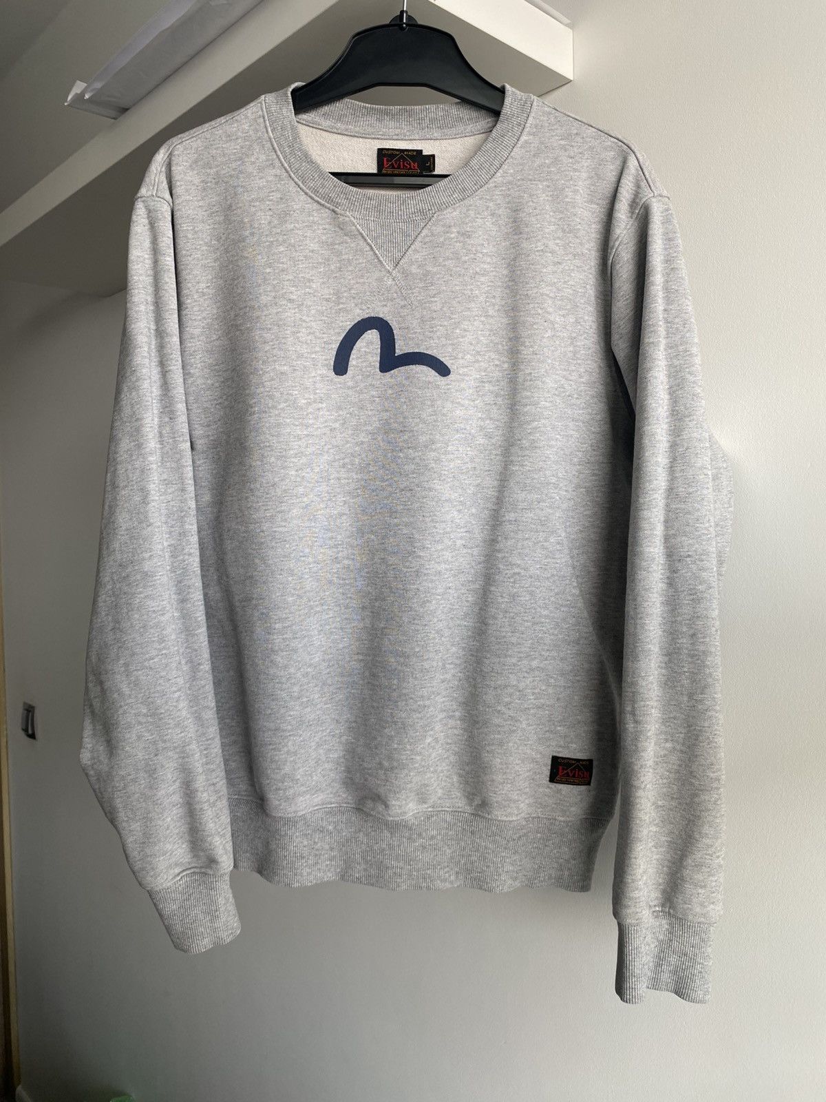 Evisu Seagull Print Sweatshirt Crewneck Basic y2k drip L