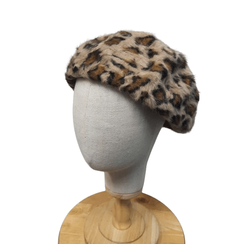 If Six Was Nine 💥 Japanese brand chubby momona loepard beret hat Size ONE SIZE - 1 Thumbnail