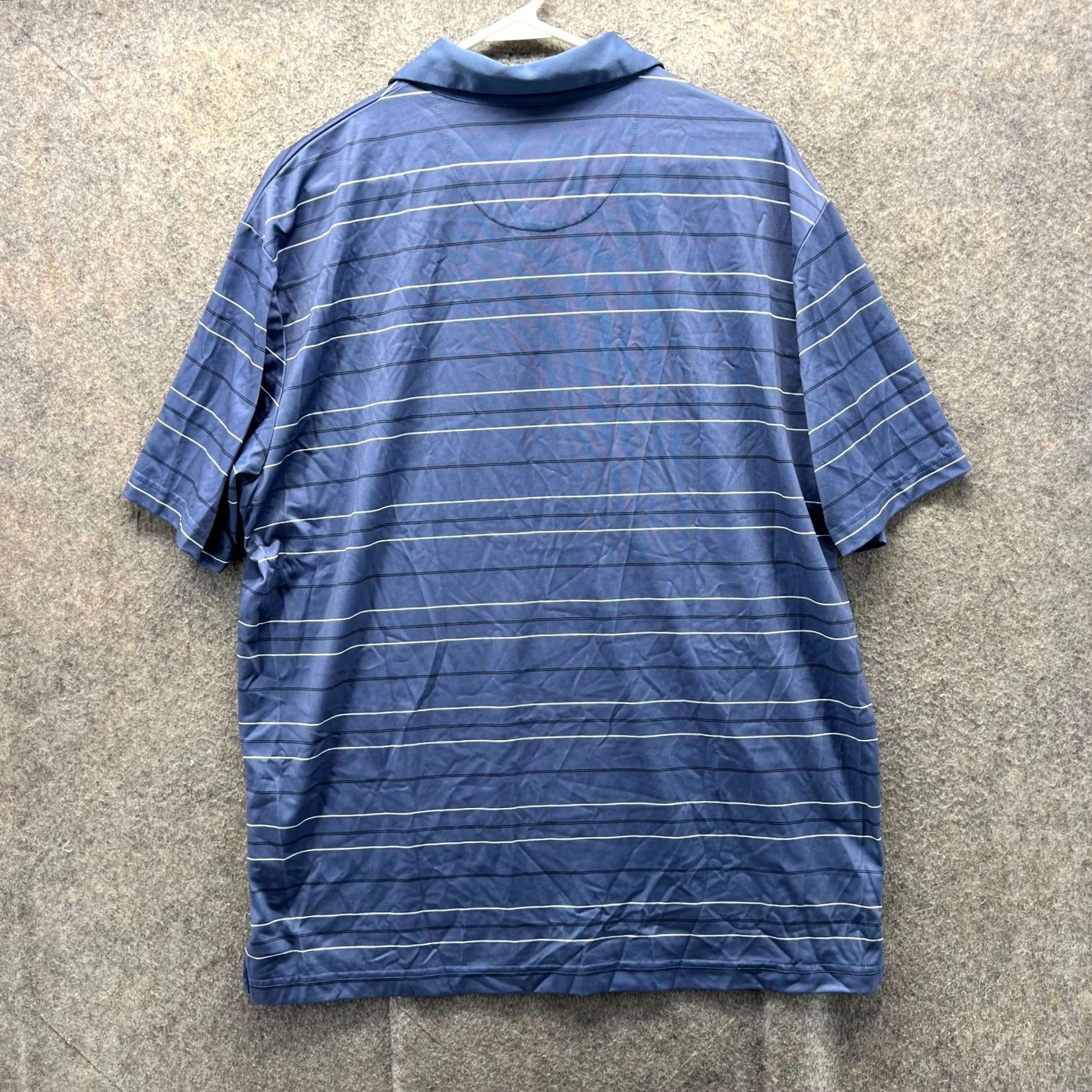 Callaway VINTAGE Callaway Polo Shirt Mens L Blue Striped Opti Dri Preppy Knit Stretch Logo Polo Shirt Size US L / EU 52-54 / 3 - 2 Thumbnail