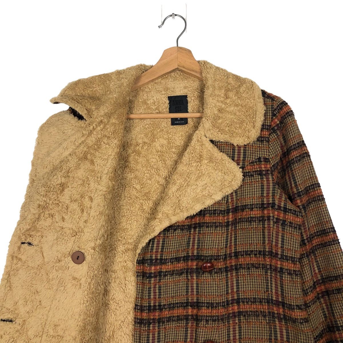 Anna Sui 🔥Tartan Design Fly Coats Long Jacket Mink Fur Lining Size M / US 6-8 / IT 42-44 - 11 Thumbnail