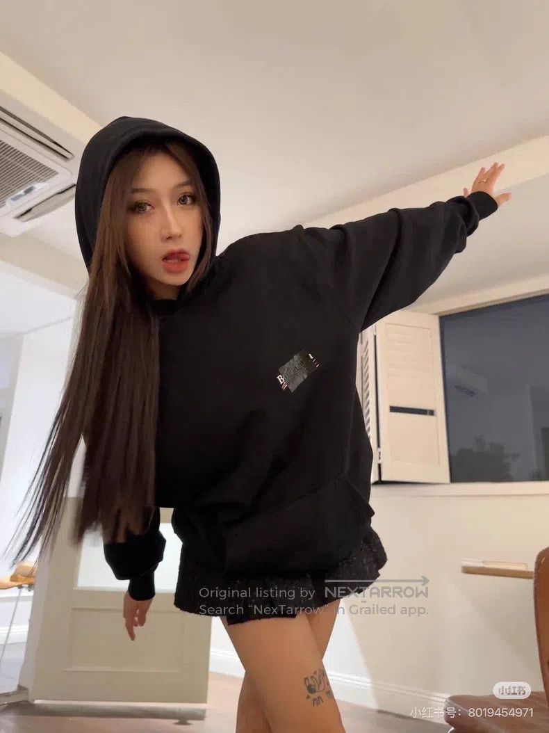 Balenciaga Balenciaga Black Coke Wave Blocked Tape Hoodie Size US M / EU 48-50 / 2 - 7 Thumbnail