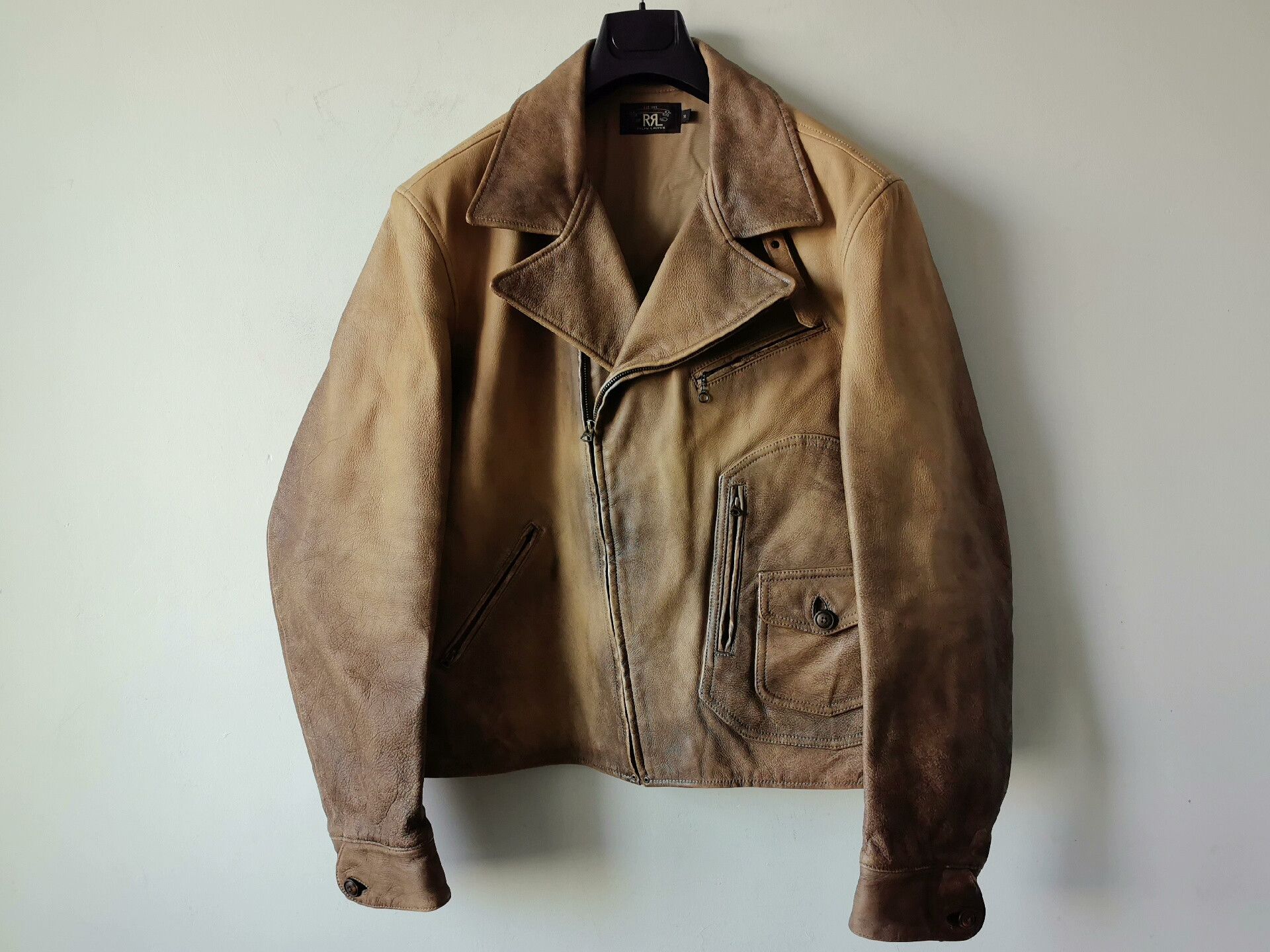 RRL Ralph Lauren rrl vintage heavy leather jacket Size US XL / EU 56 / 4 - 1 Thumbnail