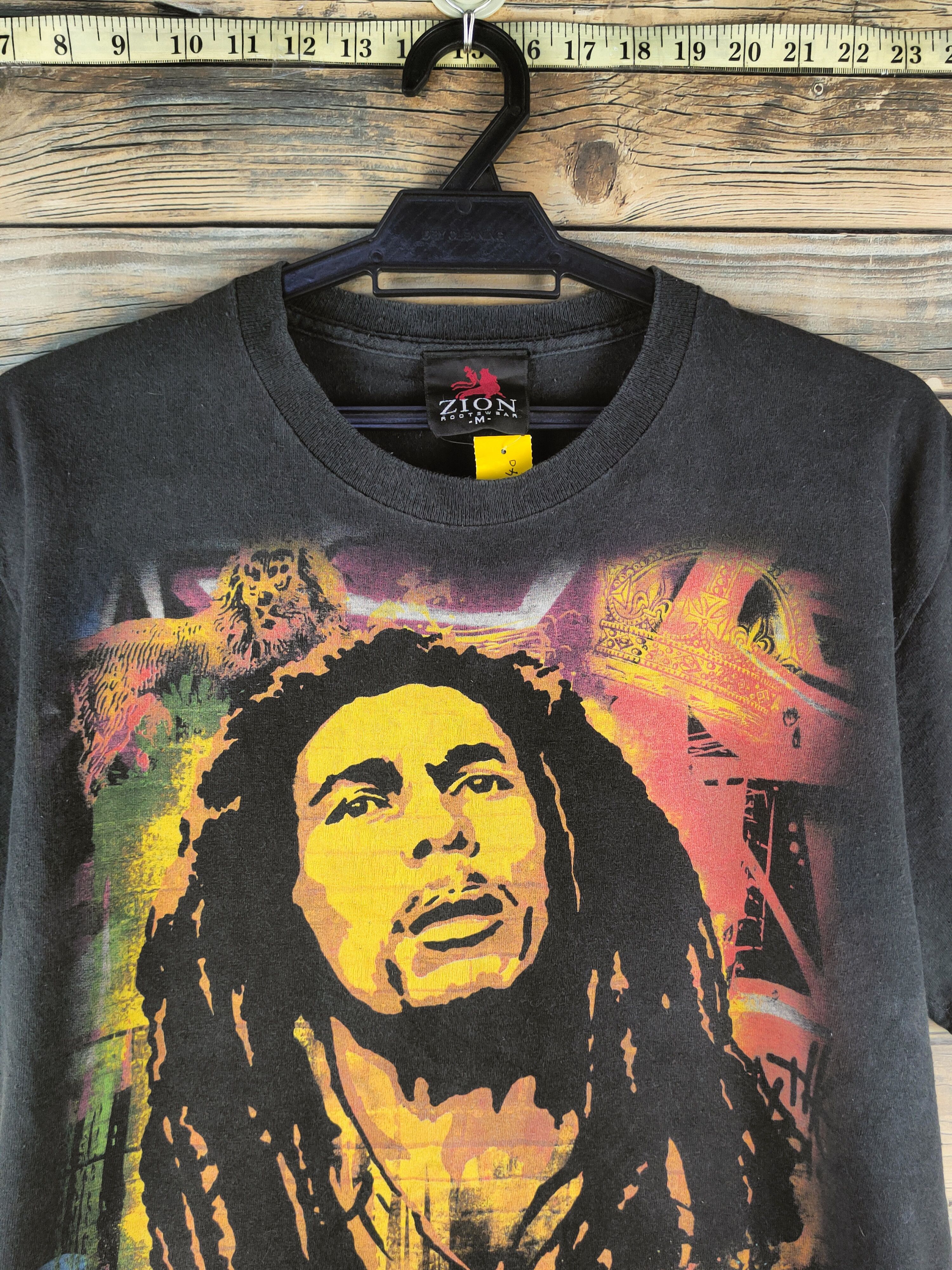 Bob Marley DL BOB Marley vintage Zion Rootswear Black tee #46-640 Size US M / EU 48-50 / 2 - 2 Thumbnail