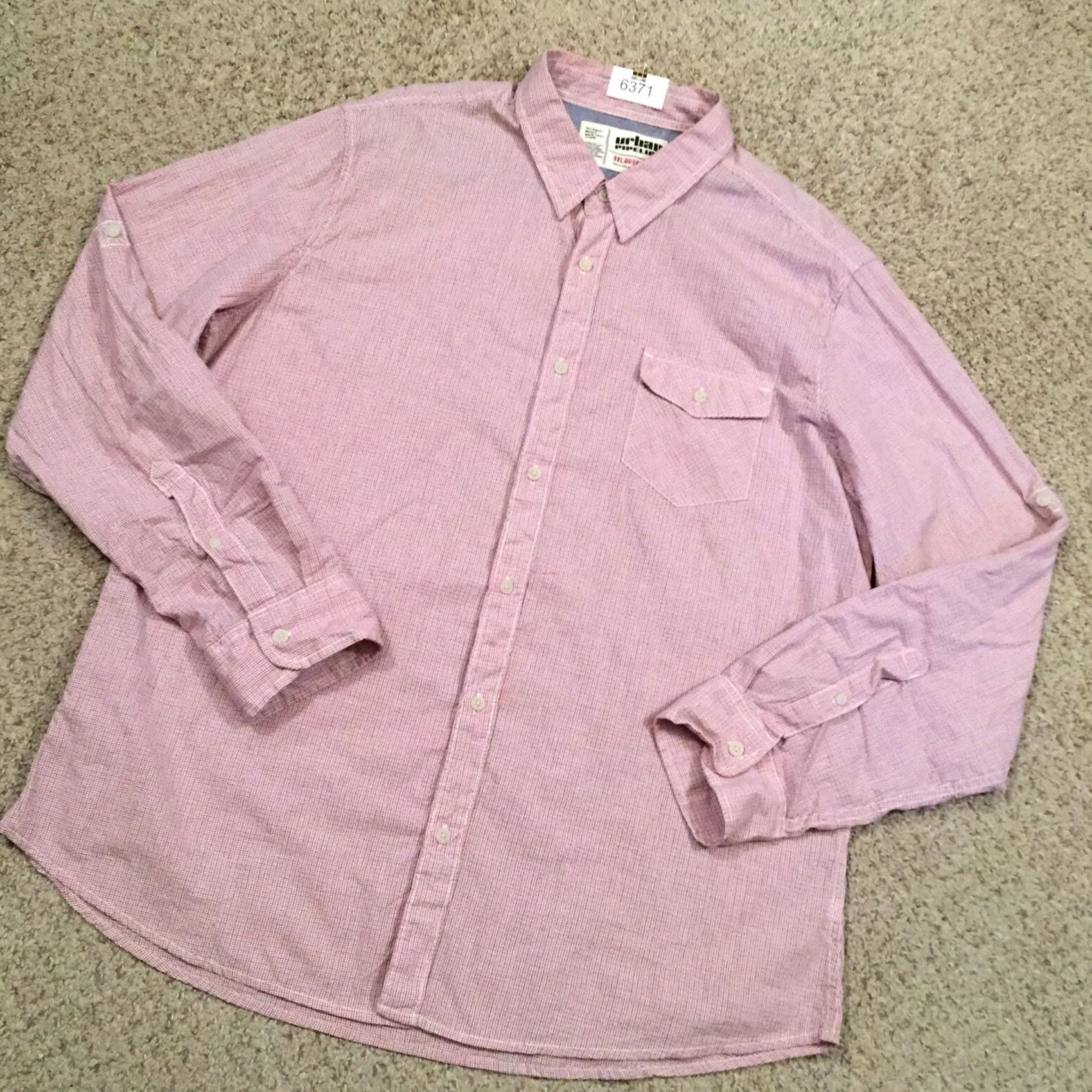 Vintage Urban Pipeline Shirt Mens XXL Red Plaid Button-Up Long Sleeve Roll Tab Collared Front Pocket 2XL Boys? Size US XXL / EU 58 / 5 - 2 Thumbnail