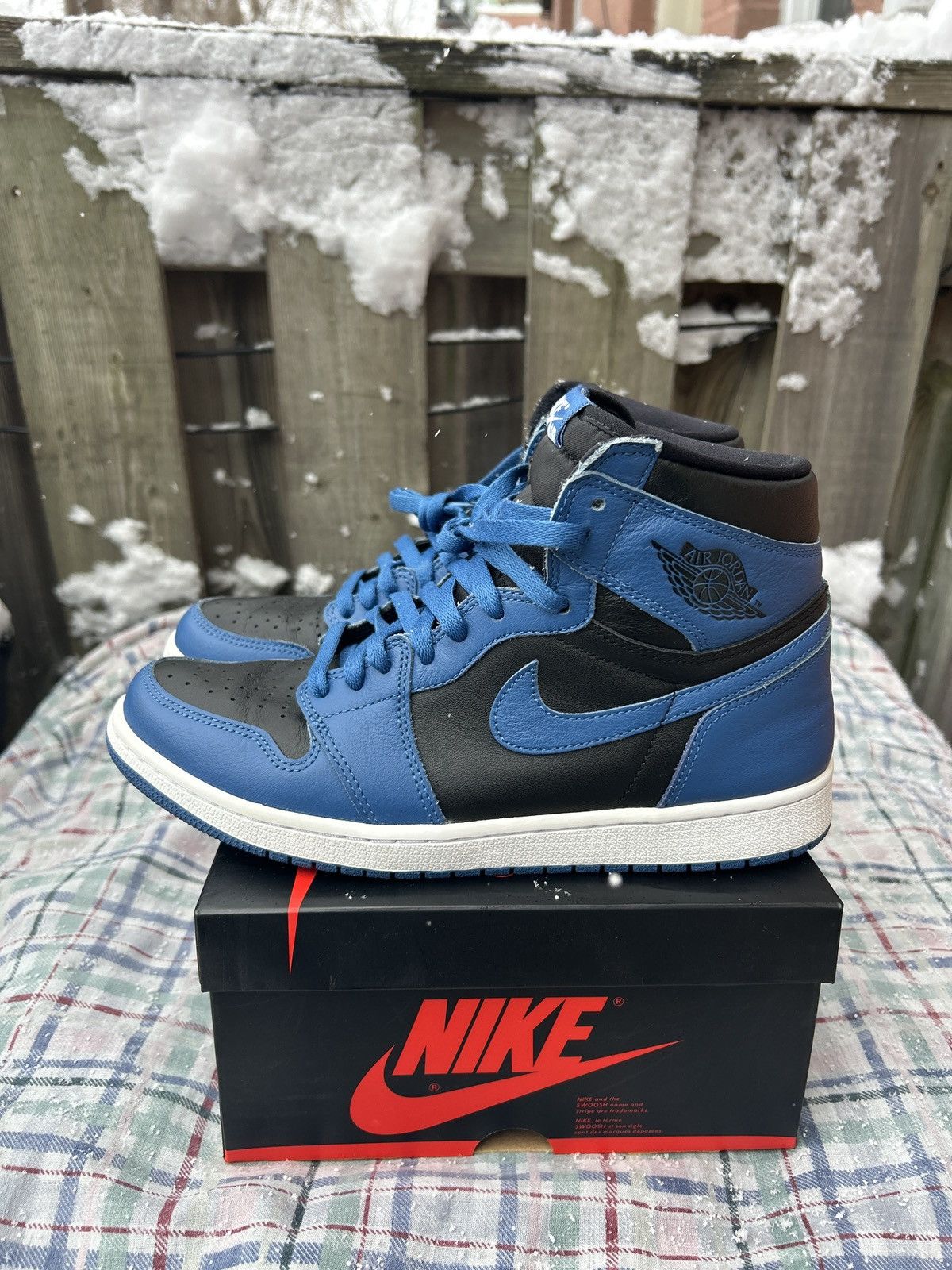 Jordan Brand × Nike Jordan 1 Retro High OG Dark Marina Blue Size US 10 / EU 43 - 7 Thumbnail