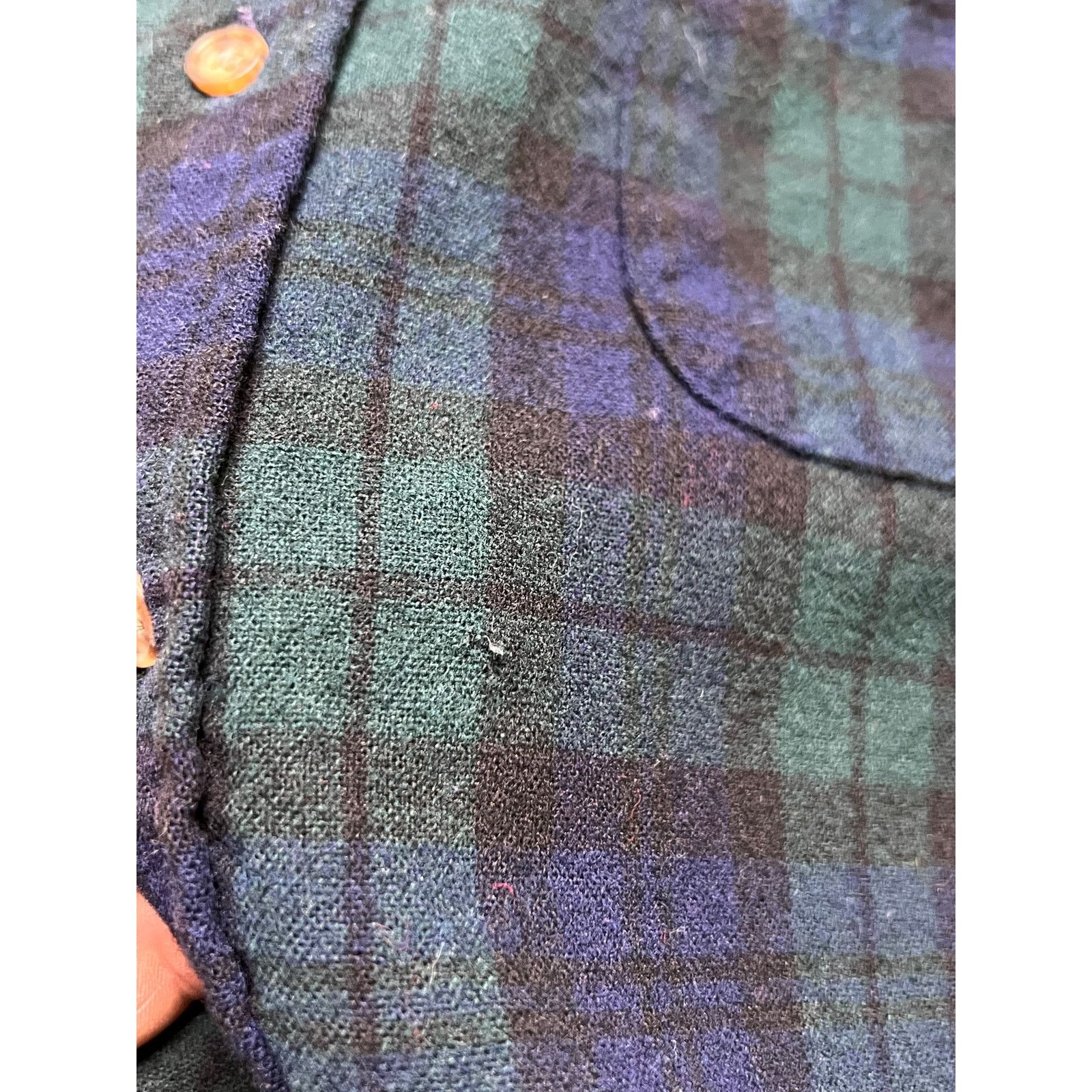 Pendleton Vintage Pendleton Blue Green Plaid Virgin Wool Shirt Mens S Size US S / EU 44-46 / 1 - 12 Thumbnail