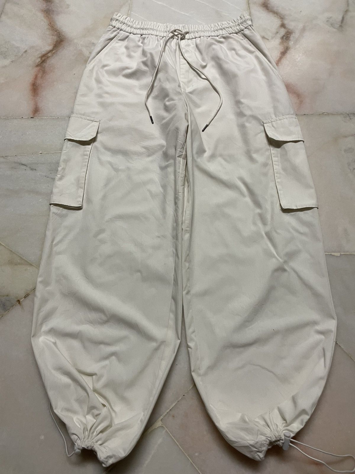 GU Yohji Yamamoto Ballon Baggy Parachute White By GU Size US 28 / EU 44 - 2 Thumbnail