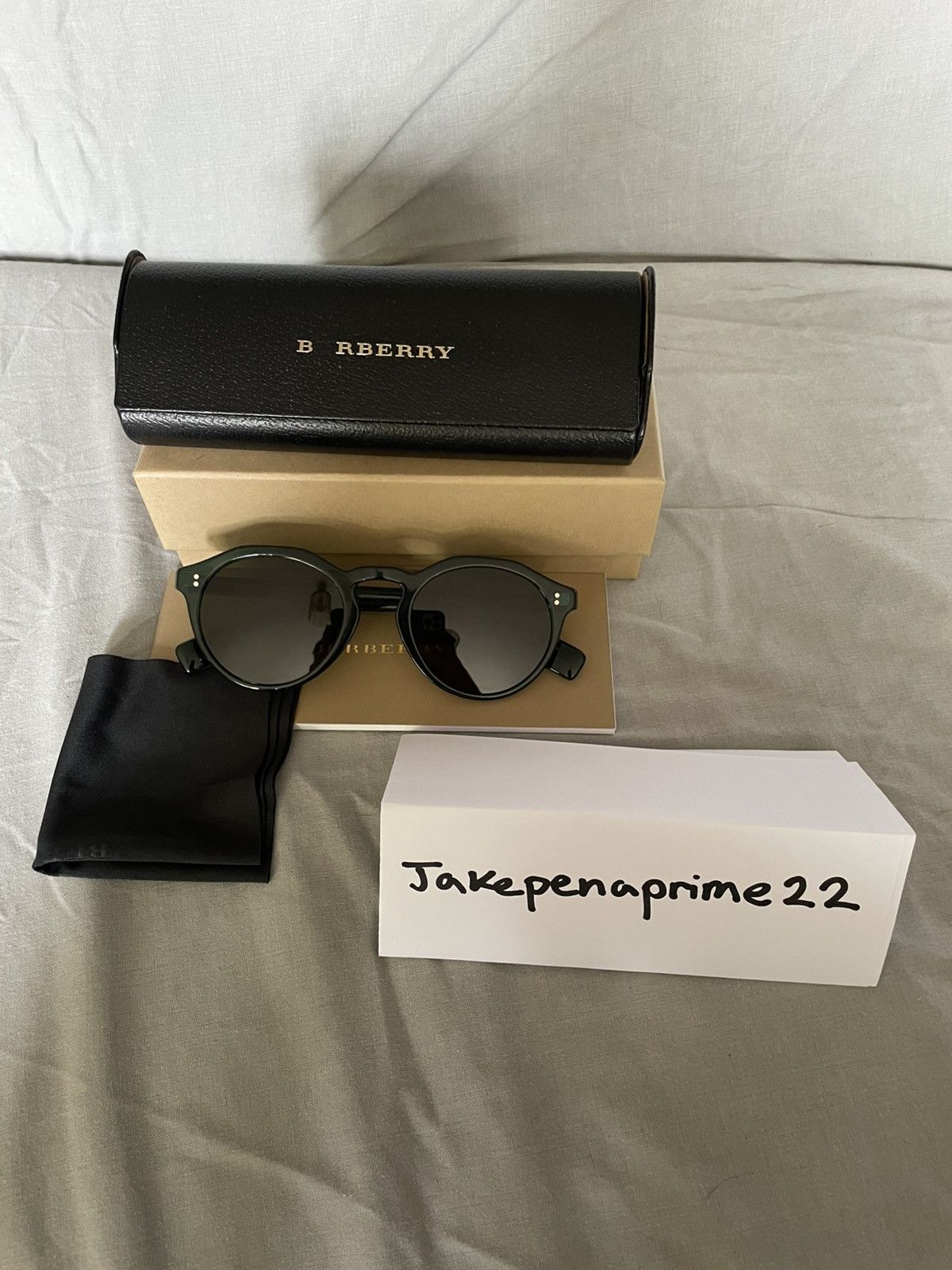 Burberry Men’s Burberry Sunglasses Green B4280F Size ONE SIZE - 21 Thumbnail