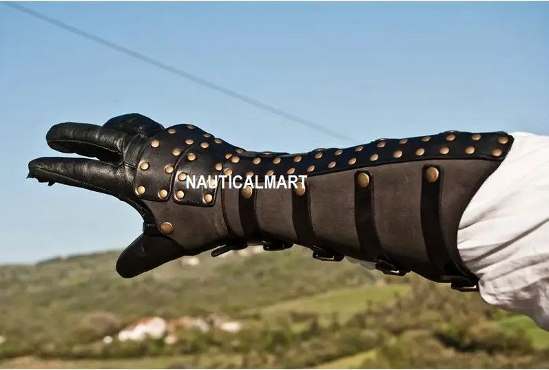 Other Viking Medieval Renaissance Arm Rivet Wrist Guard Size ONE SIZE - 2 Thumbnail