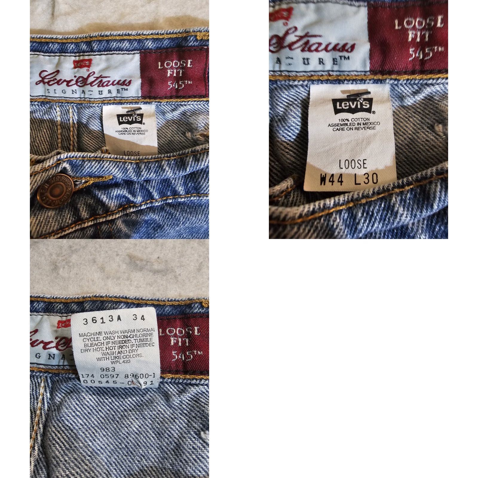 Levi's Vintage Levi 545 Jeans Denim Blue 90s Grunge Mens Size 44x30 Brown Tag Regular Fit Straight 5-Pocket Denim Jeans Mens Size US 44 / EU 60 - 9 Thumbnail