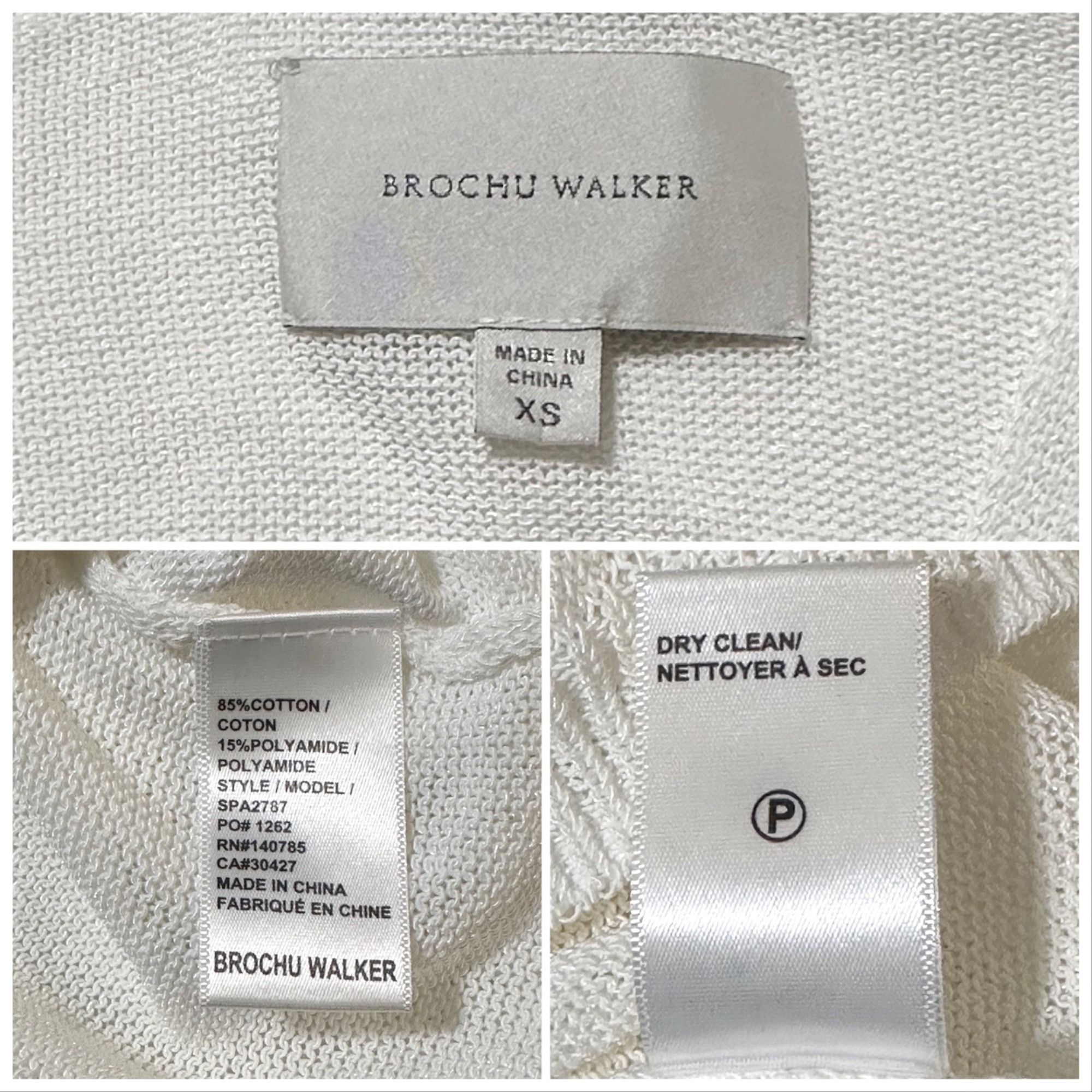 Brochu Walker Brochu Walker Palmas Vee White Sweater XS Salt Water NWT Size XS / US 0-2 / IT 36-38 - 4 Thumbnail