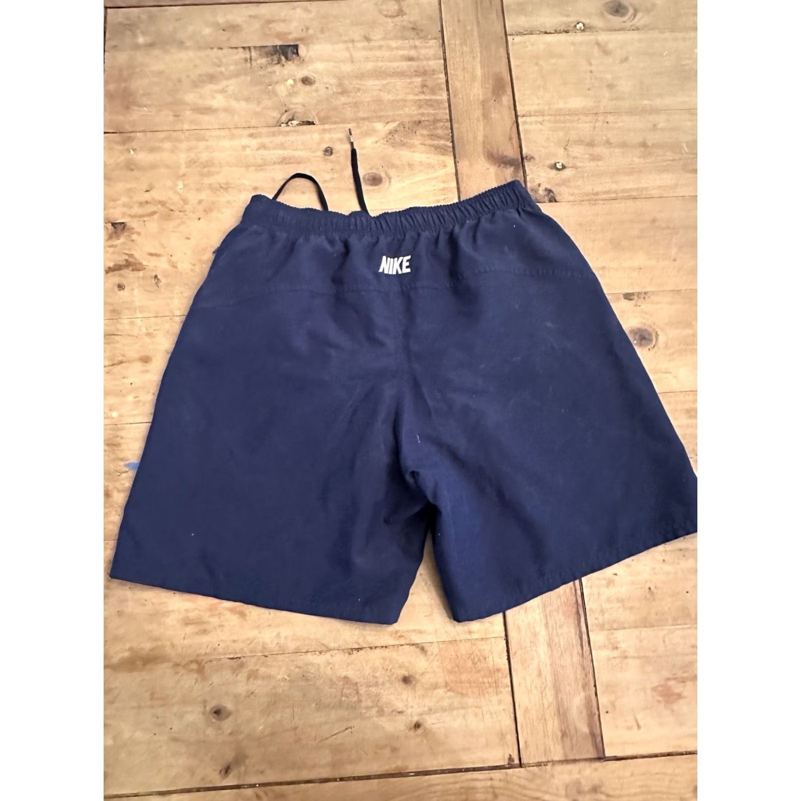 Nike VINTAGE Nike Swim Trunk Men’s Medium Blue Embroidered Swoosh Nylon Shorts Size US 31 - 6 Thumbnail