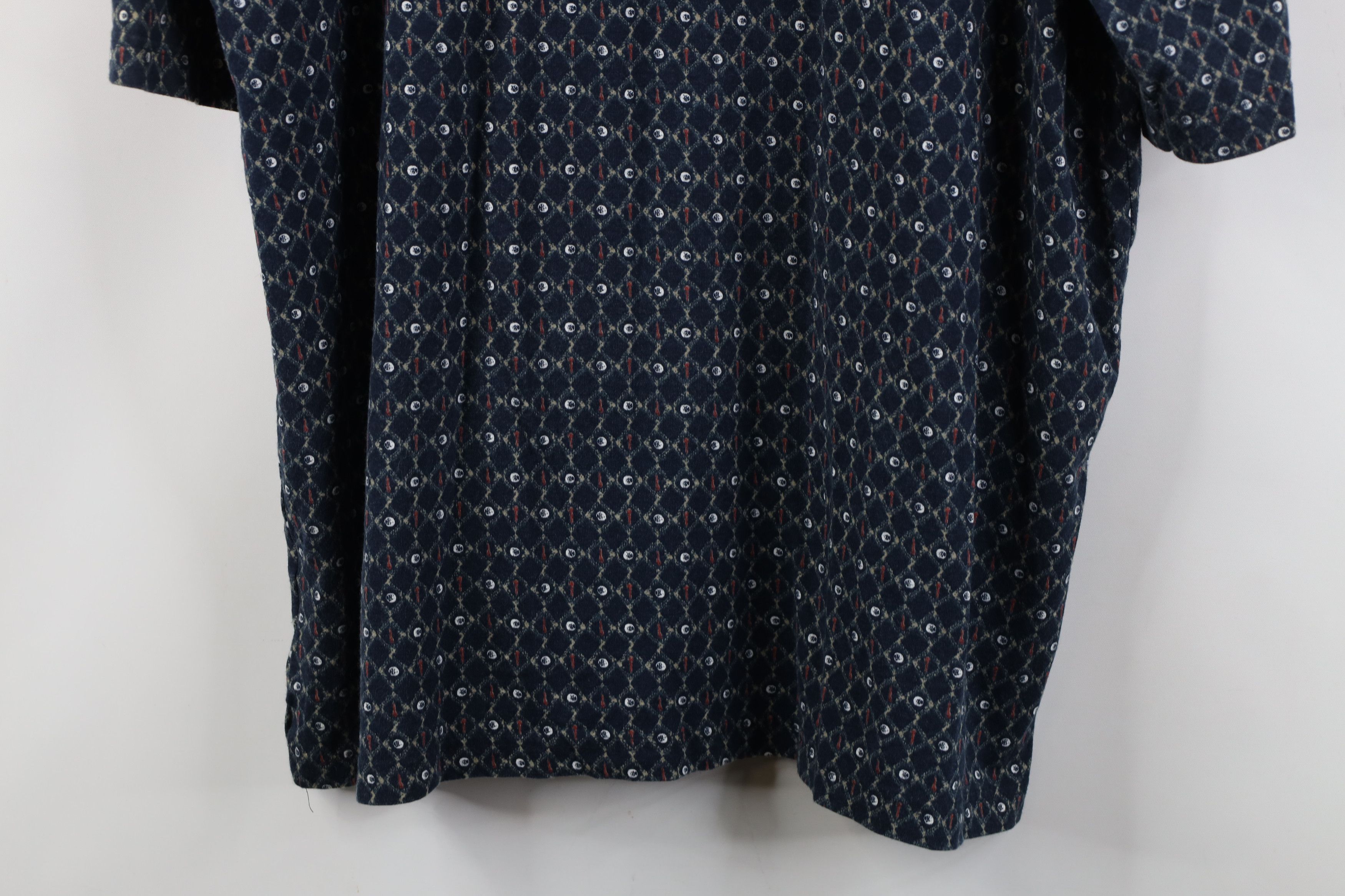 Vintage Vintage 90s Streetwear Ball Tee All Over Print Polo Shirt Size US L / EU 52-54 / 3 - 3 Thumbnail