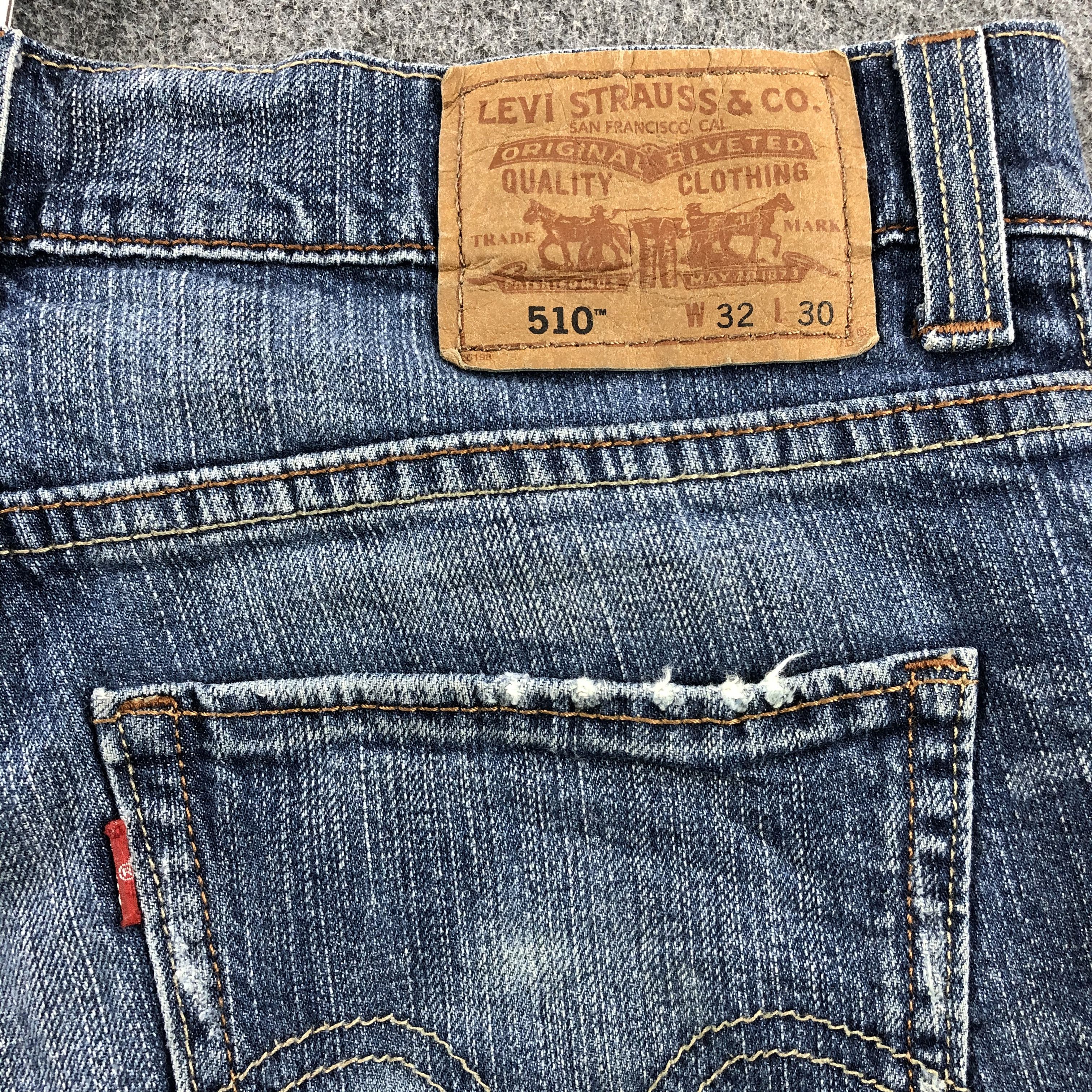Levi's Distressed Vintage Levis 510 Jeans Skinny Denim-J1072 Size US 31 - 5 Thumbnail