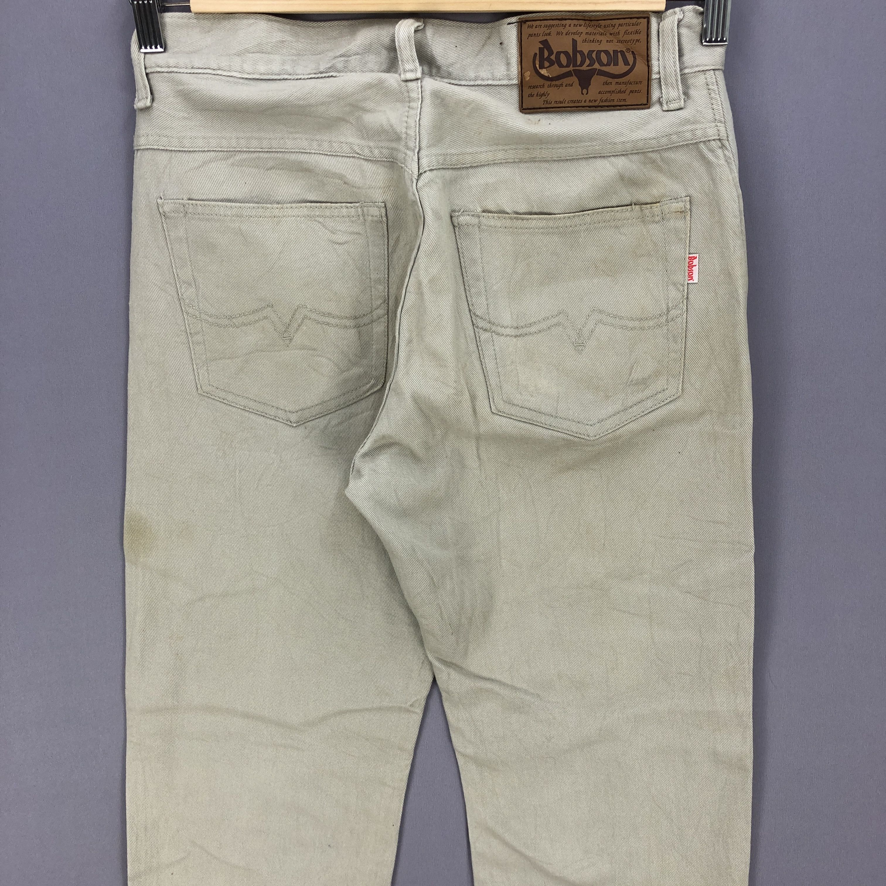 Japanese Brand Vintage Bobson Dirty Wash Jeans Beige Rusty Denim Pants Size US 30 / EU 46 - 5 Thumbnail