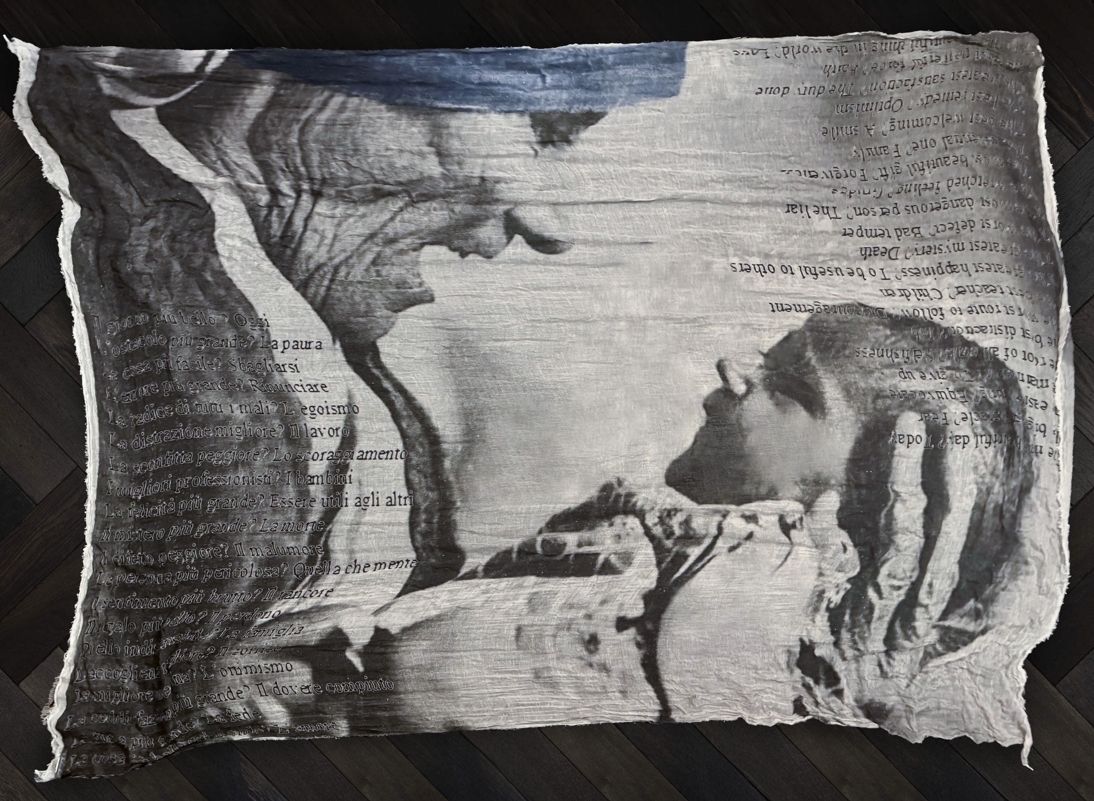 Faliero Sarti Silk/Modal "A Mother's Love" Manifesto, Mother Teresa Scarf Size ONE SIZE - 2 Thumbnail