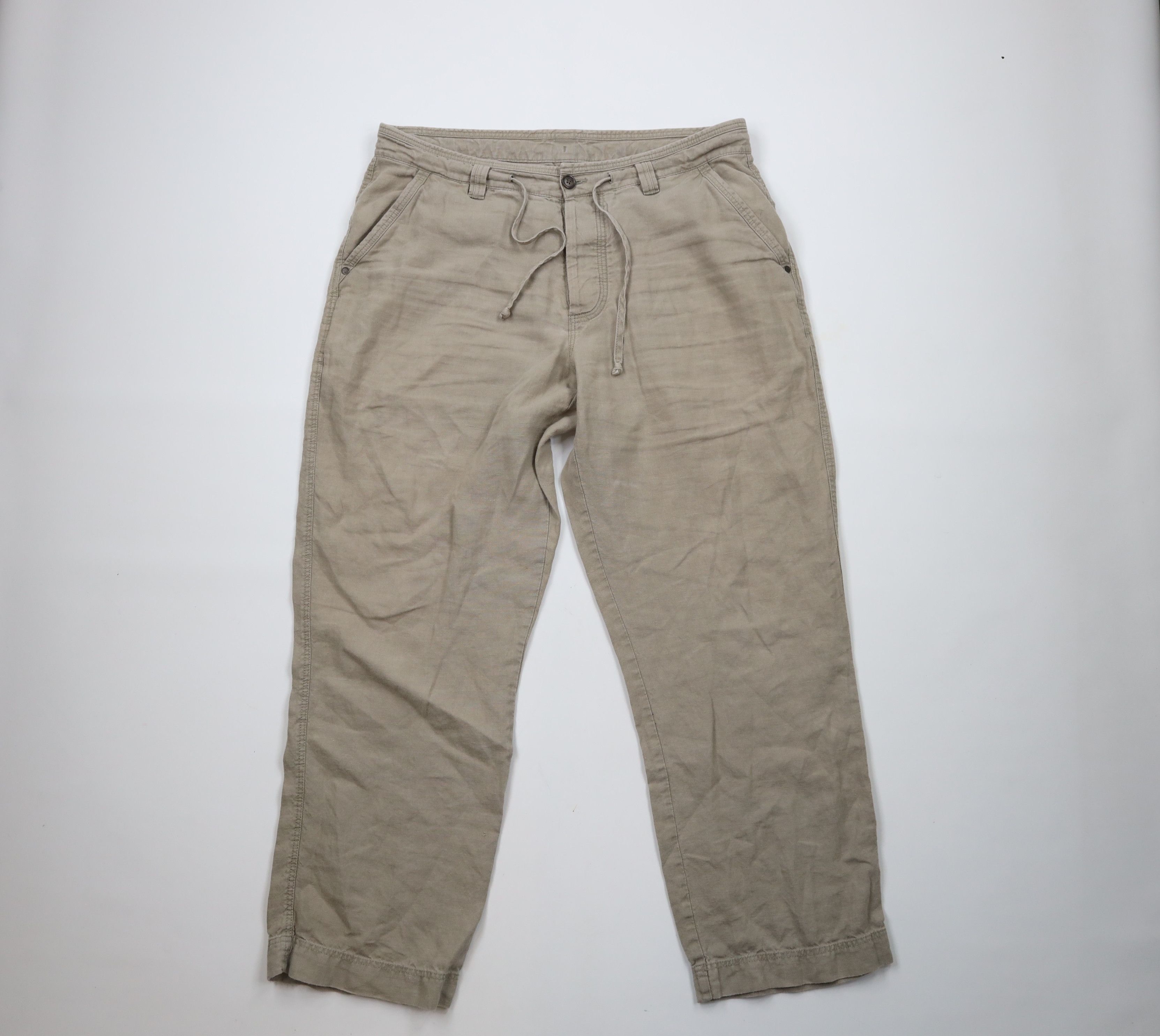 Vintage Vintage 90s Streetwear Button Fly Linen Wide Leg Harem Pants Size US 36 / EU 52 - 1 Thumbnail