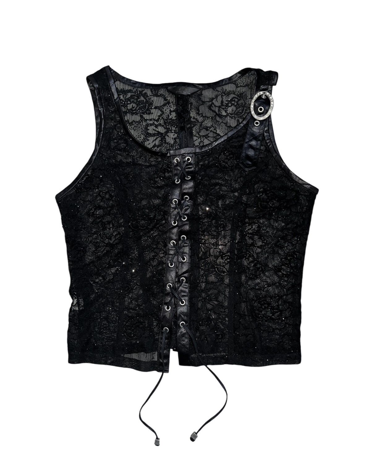 Seditionaries Y2k vintage lace mesh top 🥀🖤 Size M / US 6-8 / IT 42-44 - 4 Thumbnail
