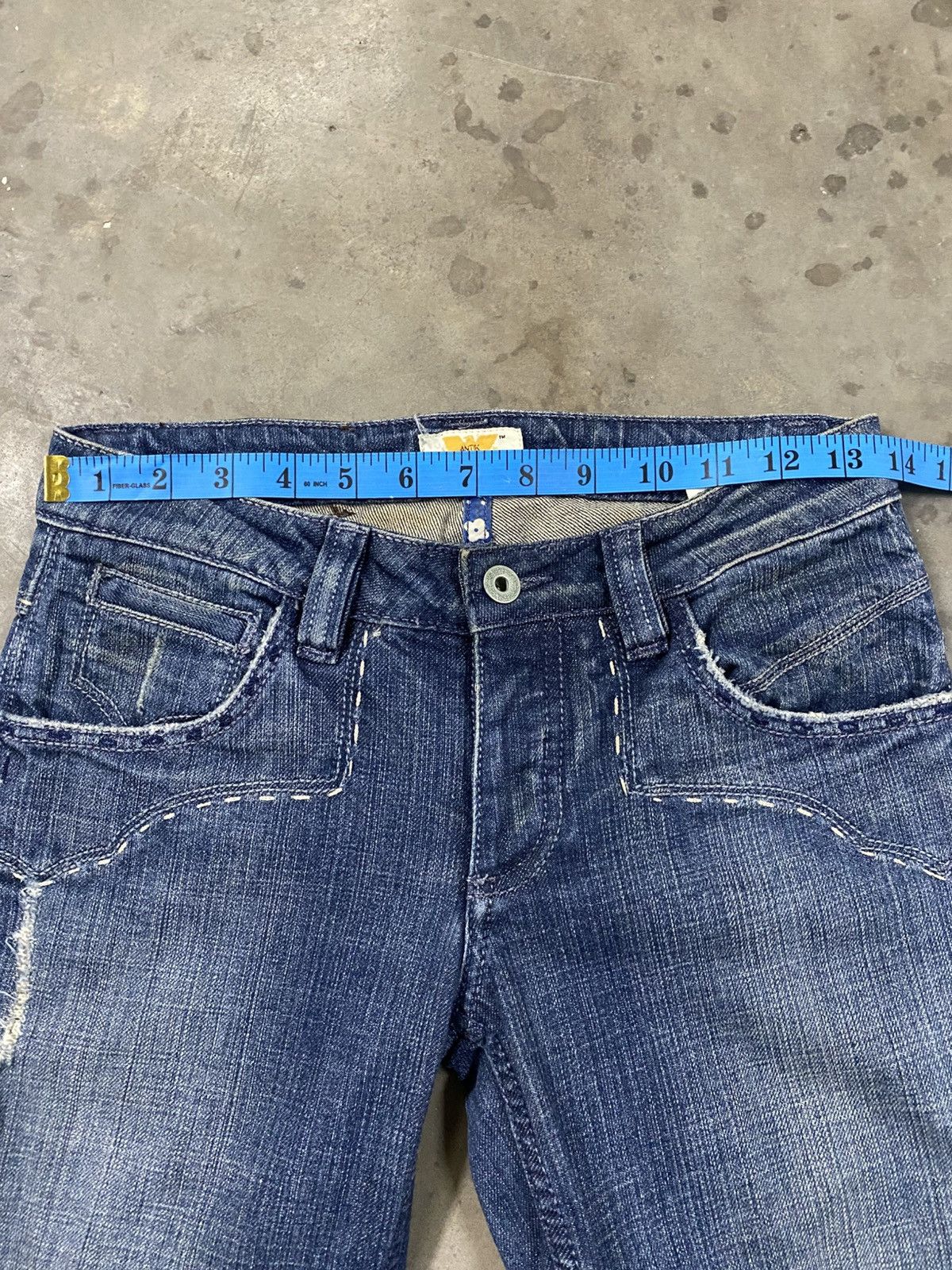 Antik Denim Flare Jeans Antik Denim Low Rise Made in Usa @308 Size US 27 - 14 Thumbnail