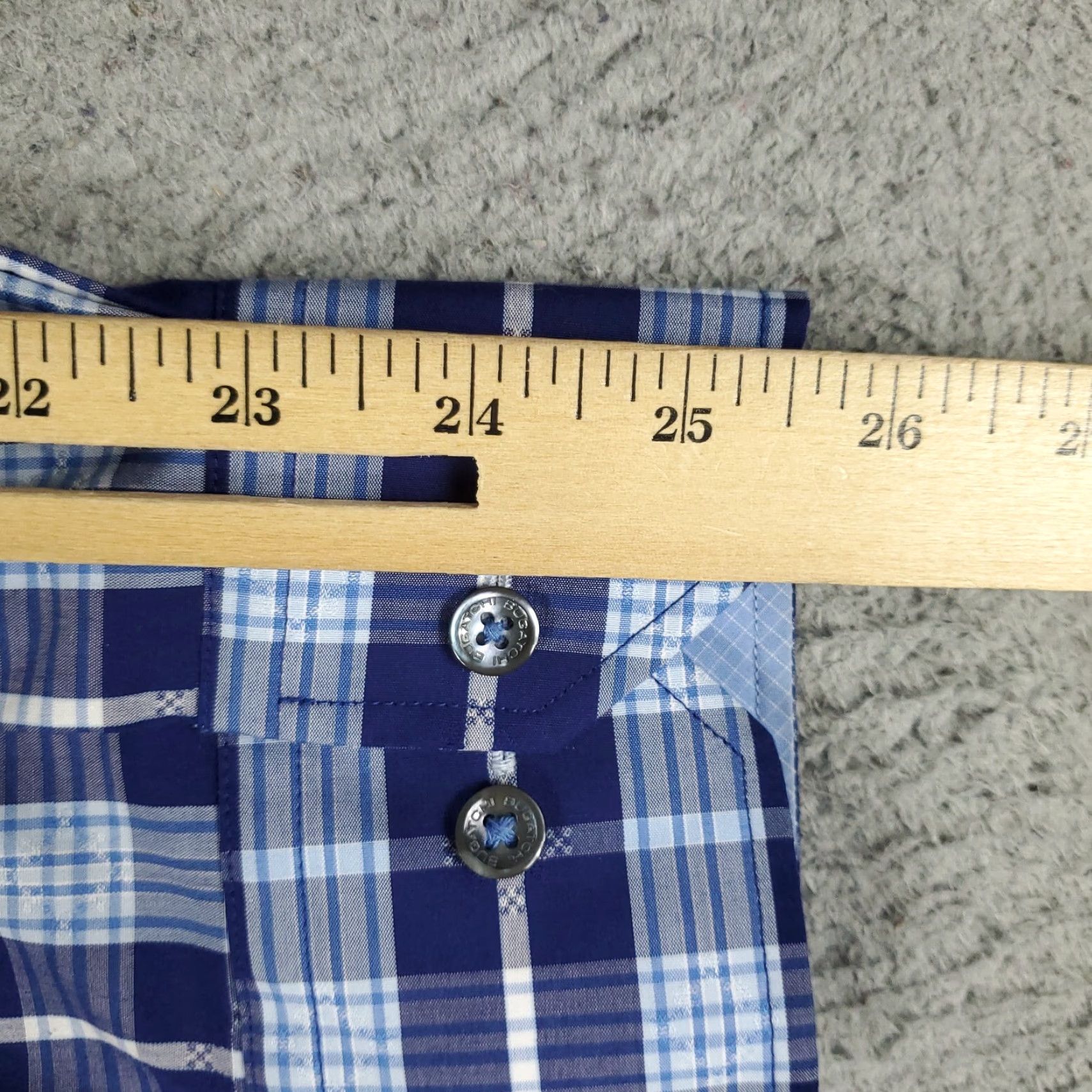 BUGATCHI VINTAGE Bugatchi Uomo Men's Button-Up Shirt S Blue Plaid Cotton Long Sleeve Modern Casual Size US S / EU 44-46 / 1 - 6 Thumbnail