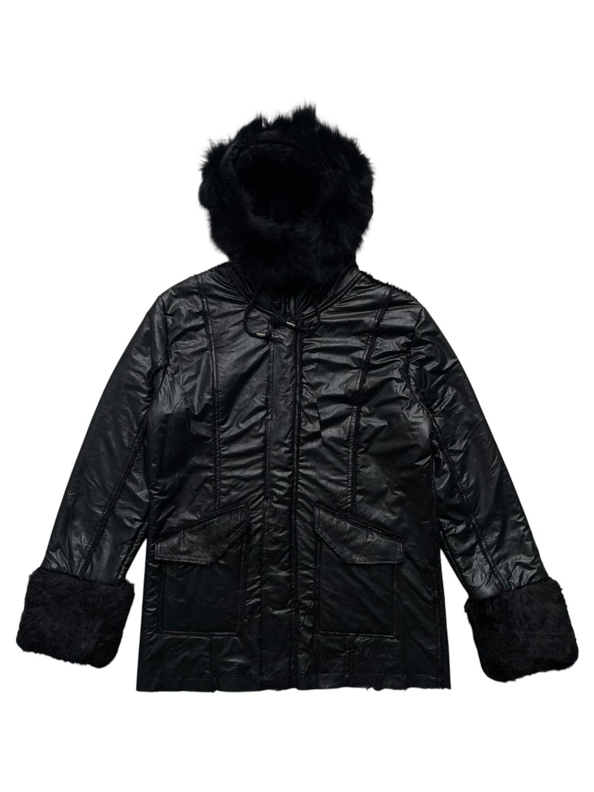 Japanese Brand Vintage Midas Faux Fur Hooded Seditionaries Punk Jacket Size US L / EU 52-54 / 3 - 1 Thumbnail