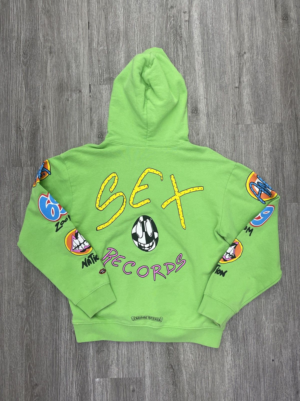 Chrome Hearts Chrome hearts sex records green hoodie Size US L / EU 52-54 / 3 - 2 Thumbnail