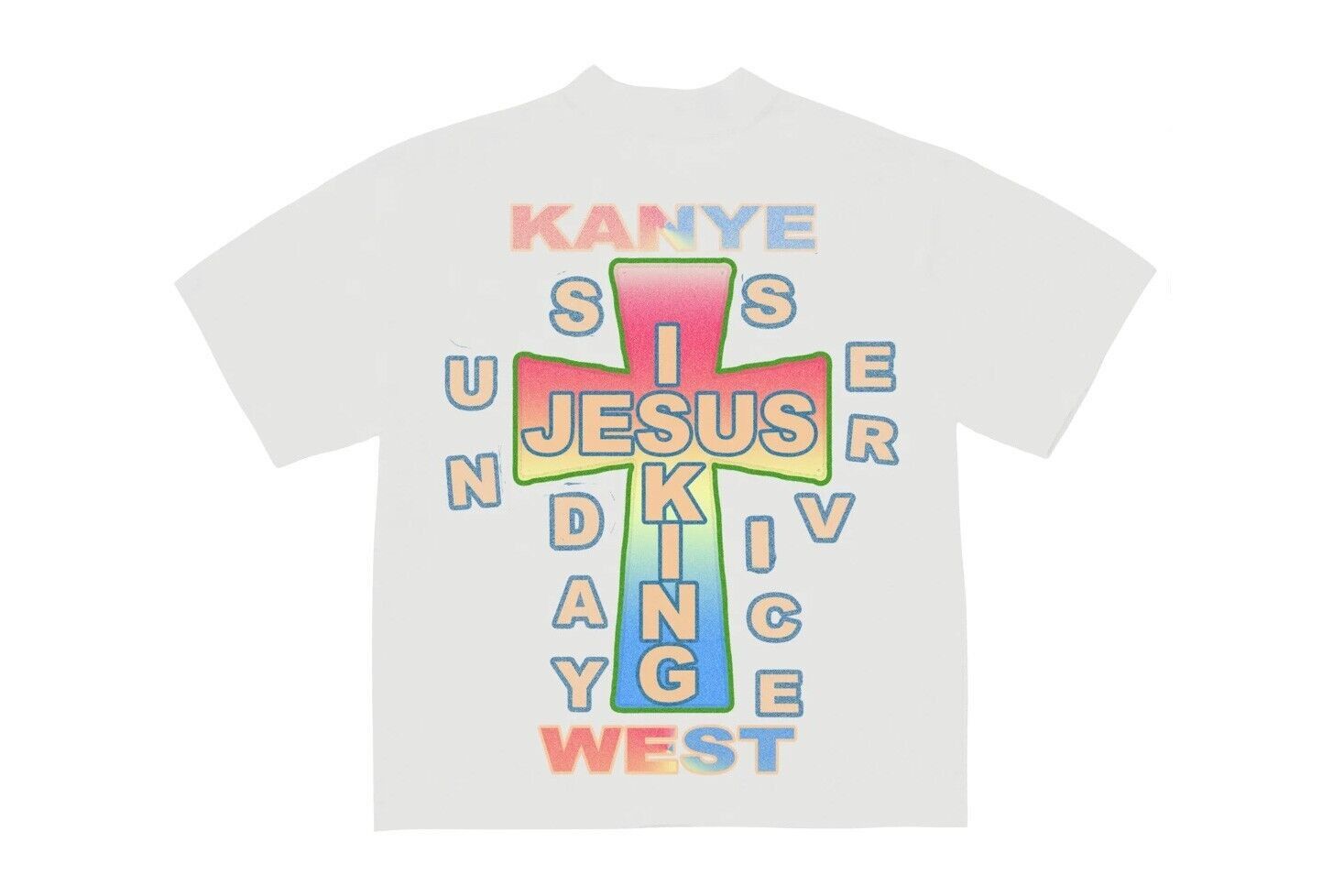 AWGE For Jesus Is King T-Shirt. - Short Sleeve T Shirts 