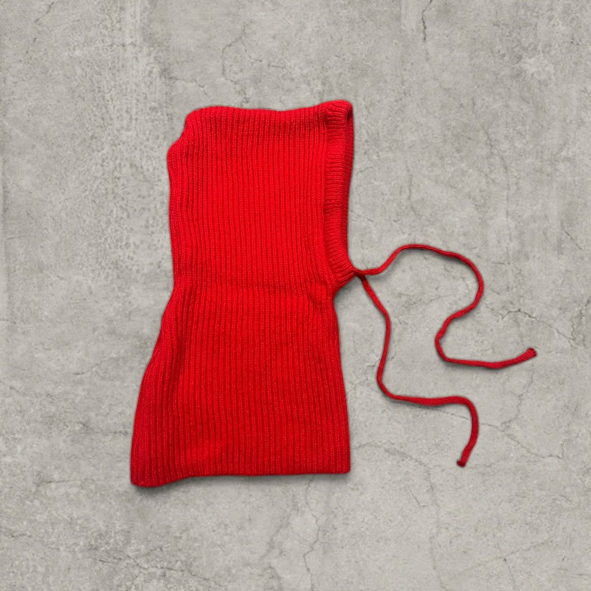 Japanese Brand Vintage style red bonnet snood hood scarf hat. One size Size ONE SIZE - 2 Thumbnail