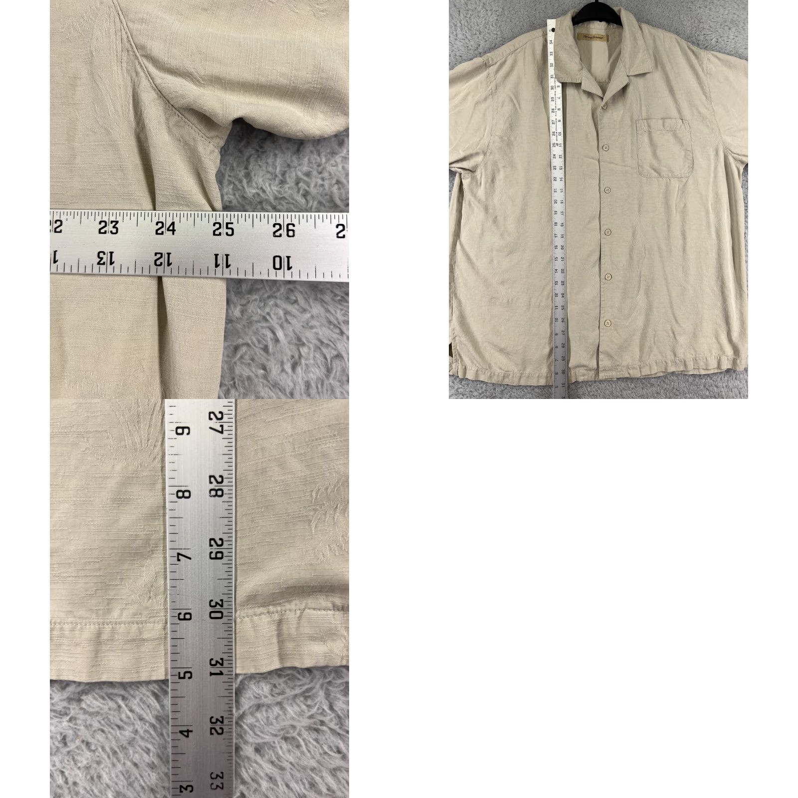 Tommy Bahama Tommy Bahama Shirt XL Beige Palm Tree Button-Up Hawaiian Resort Aloha Beach Mens Size US XL / EU 56 / 4 - 9 Thumbnail