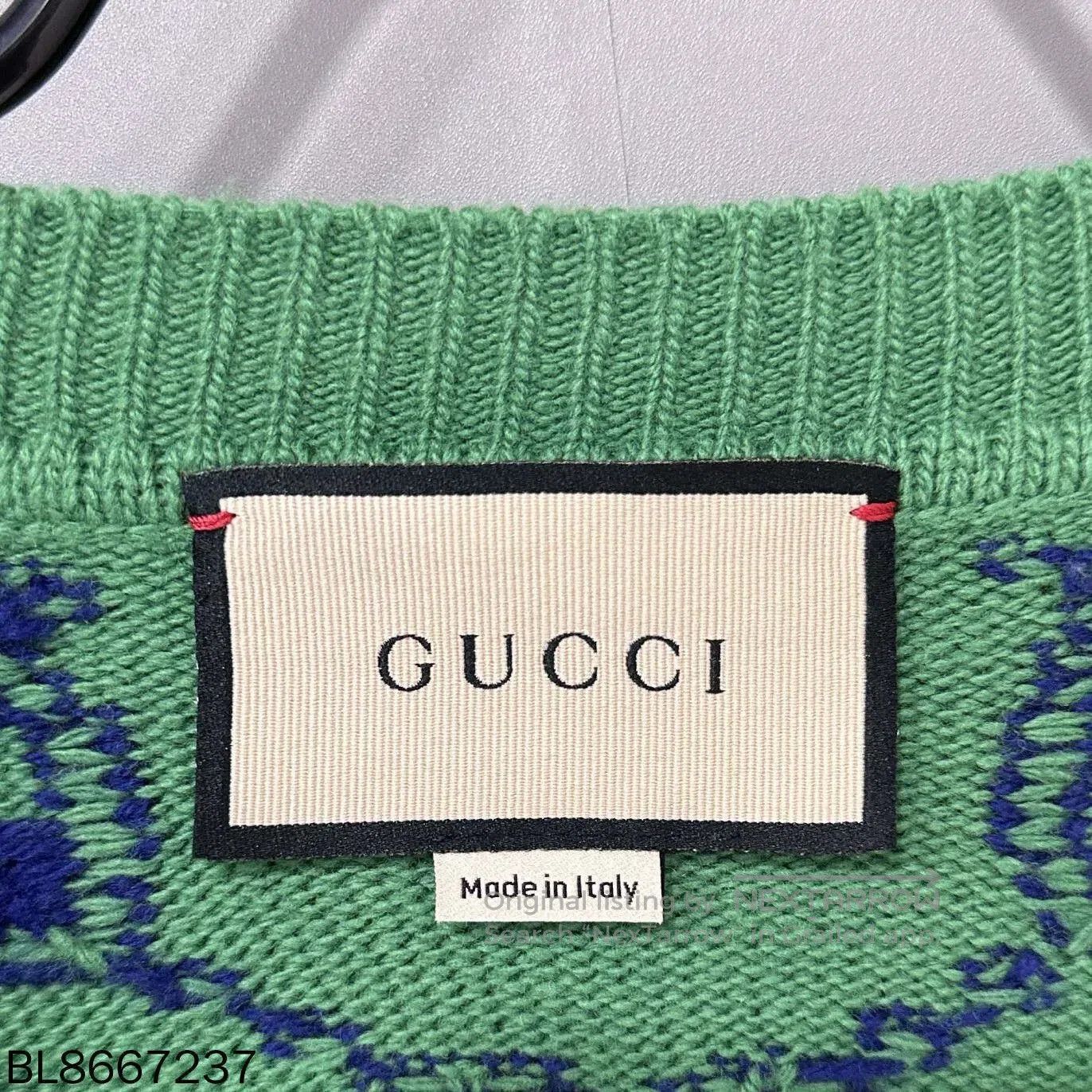 Gucci Gucci Green Monogram Knit Cardigan. Size S / US 4 / IT 40 - 4 Thumbnail