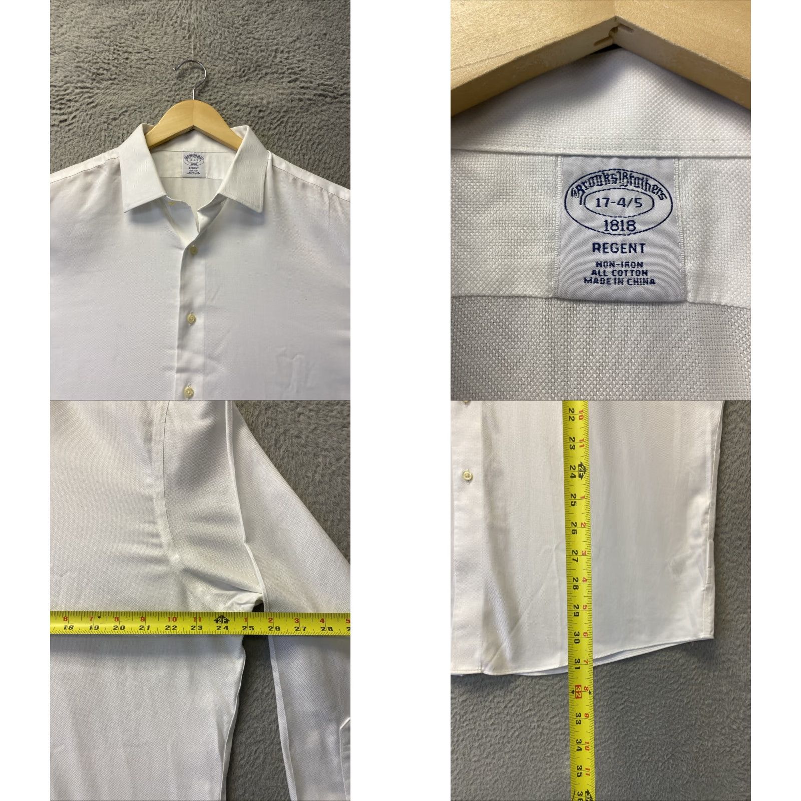 Brooks Brothers Brooks Brothers Dress Shirt Mens 17 4/5 White Cotton Non-Iron 0546 Size US XL / EU 56 / 4 - 8 Thumbnail
