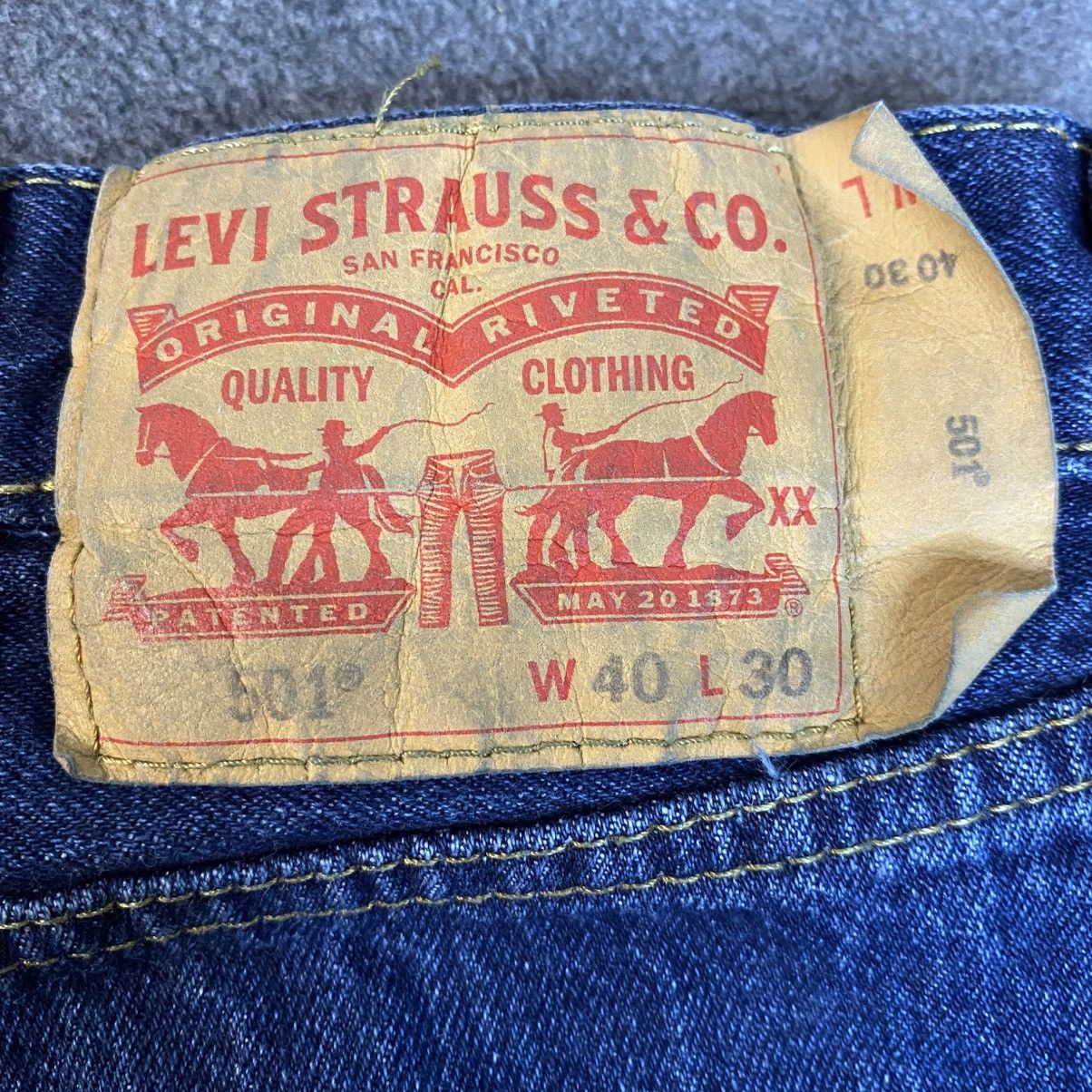 Levi's Levi's 501 Jeans Mens Blank Red Tag Straight Leg 40/30 EUC Size US 40 / EU 56 - 7 Thumbnail