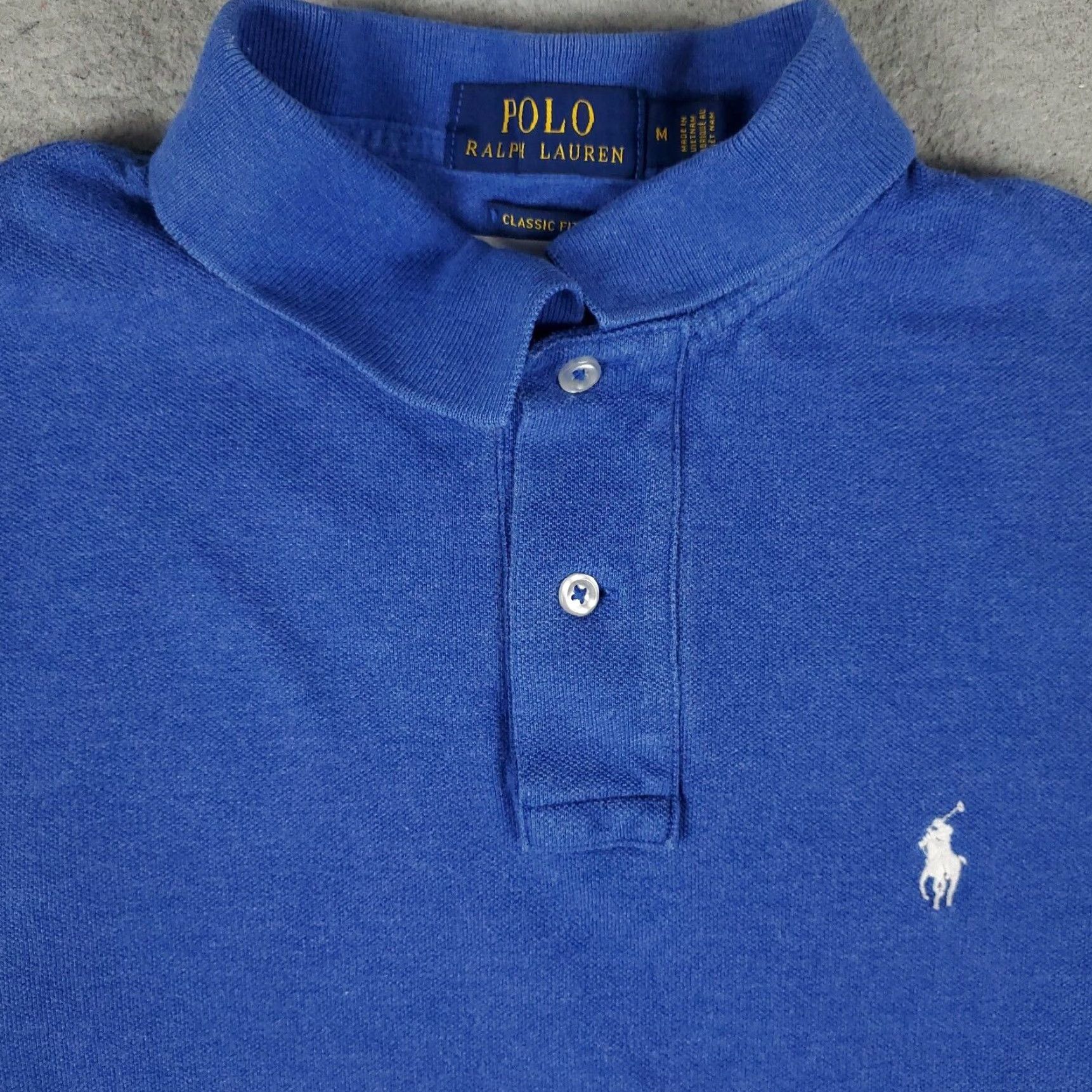 Ralph Lauren VINTAGE Ralph Lauren Polo Shirt Men Size Medium Blue Casual Short Sleeve Size US M / EU 48-50 / 2 - 2 Thumbnail