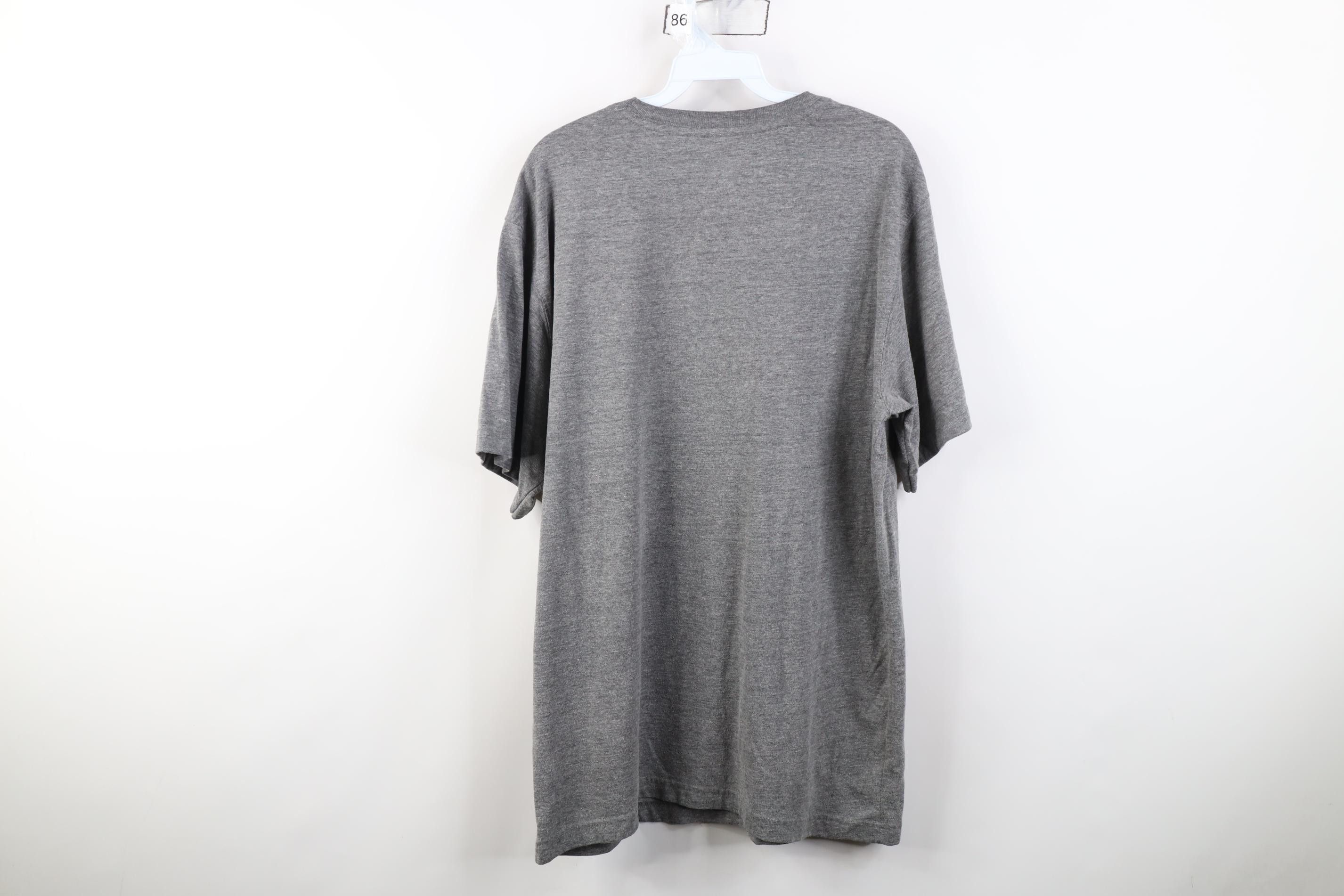 Vintage Vintage 90s Y2K Streetwear Blank Short Sleeve T-Shirt Gray Size US L / EU 52-54 / 3 - 7 Thumbnail