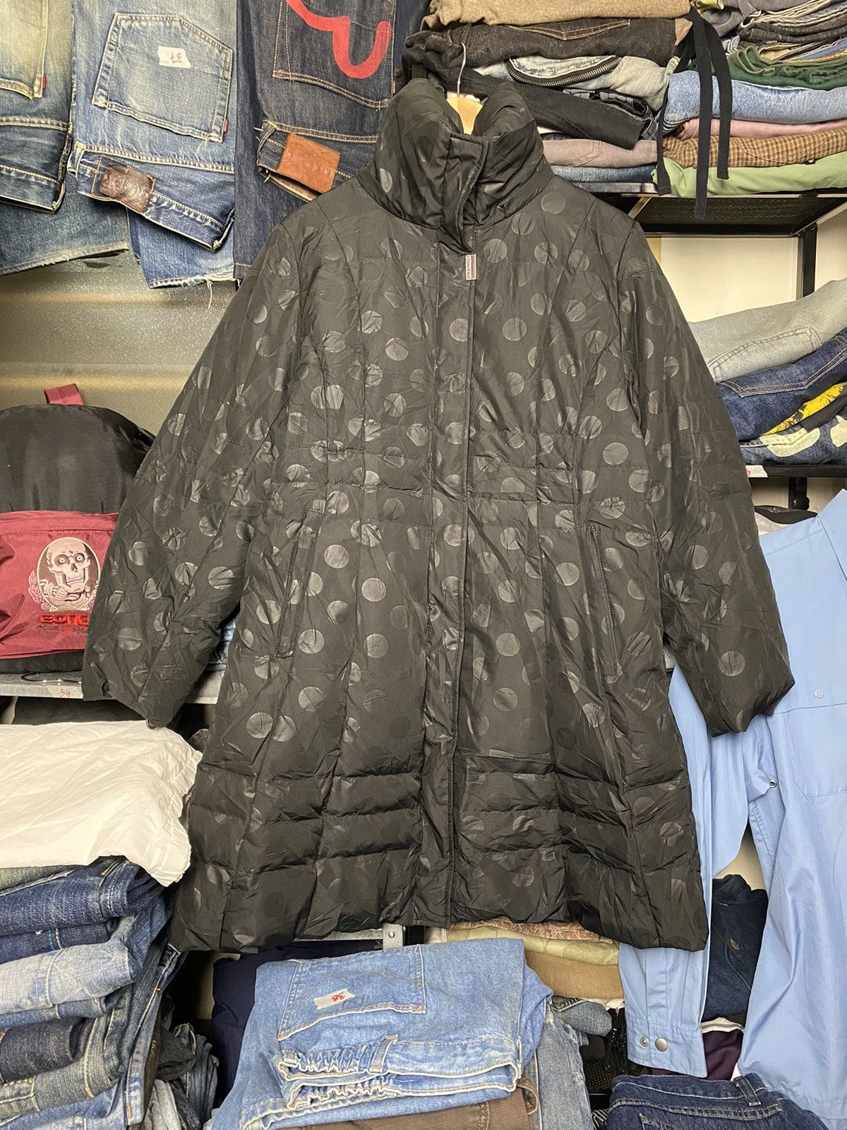 Balmain × Designer Balmain polka dot puffer jacket Size L / US 10 / IT 46 - 1 Thumbnail