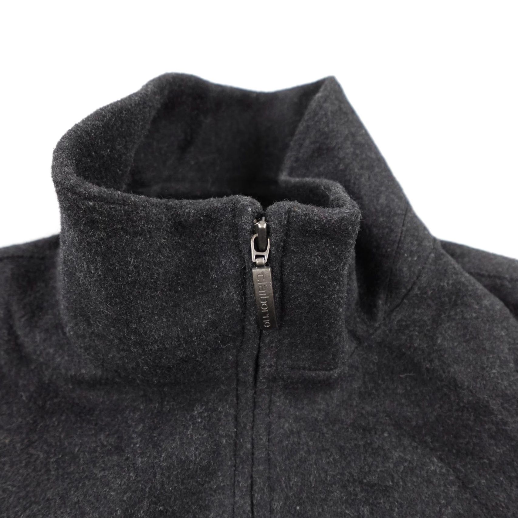 Liz Claiborne VINTAGE not applicable; but title: Claiborne Jacket Mens XL Black Lined Italian Wool Blend Coat Outerwear Full Zip Size US XL / EU 56 / 4 - 2 Thumbnail