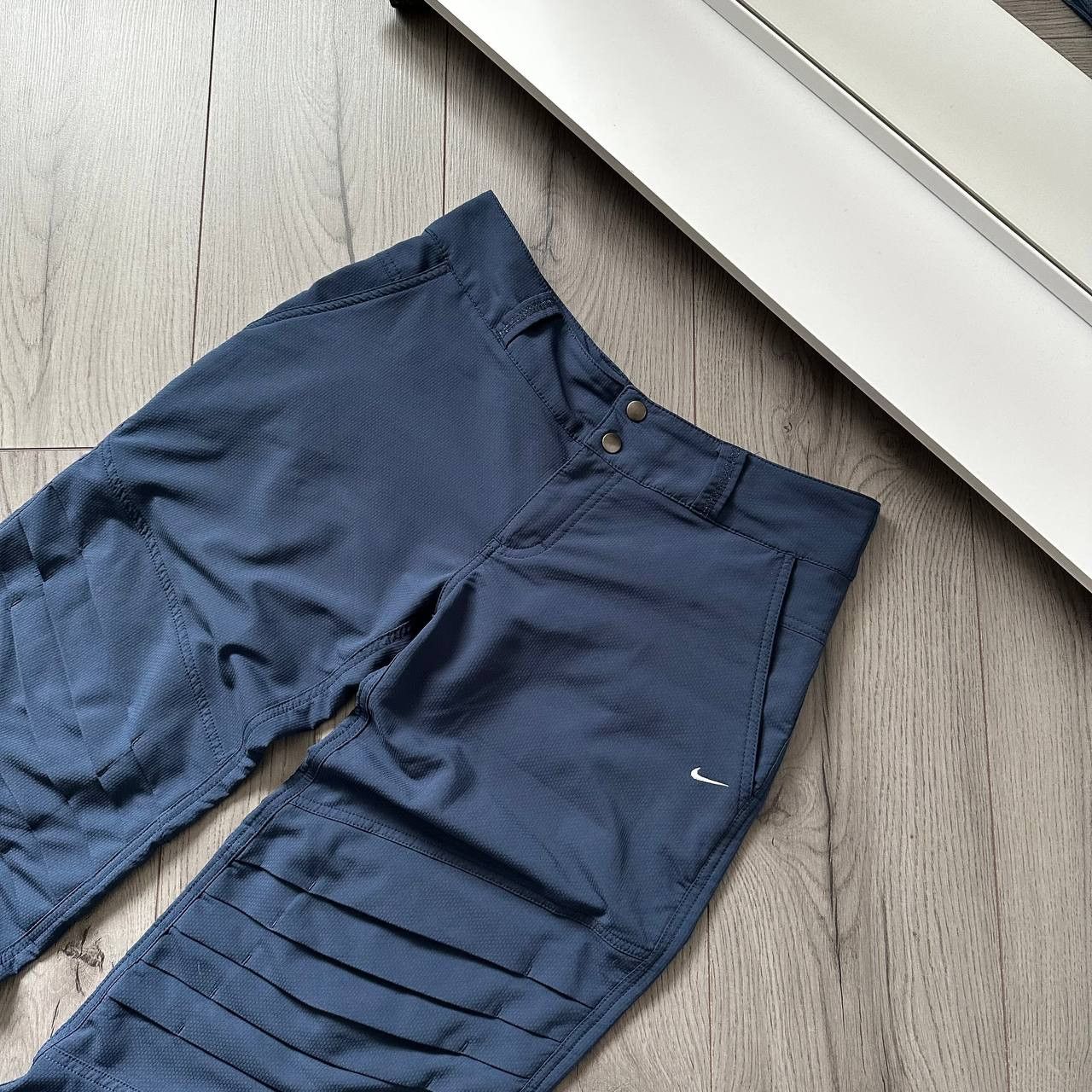Nike × Vintage Nike y2k Vintage Drill Track Pants Baggy Boxy Swoosh Logo Size US 30 / EU 46 - 2 Thumbnail