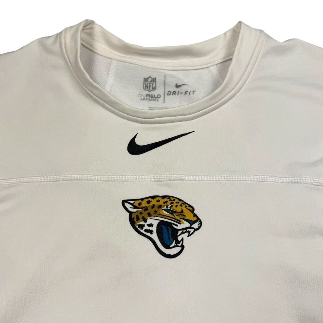 Nike Nike Shirt Jacksonville Jaguars Men's XXL Dri-fit On-field Lightweight Wicking Long Sleeve Crew Neck Graphic Print White Size US XXL / EU 58 / 5 - 2 Thumbnail