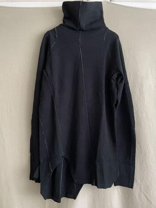 The Viridi-anne Assymetric Scar Stitch Turtleneck - BLACK JP 3 Size US L / EU 52-54 / 3 - 10 Thumbnail