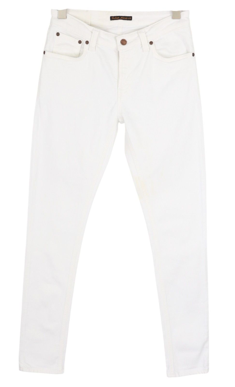 Nudie Jeans SKINNY LIN W30/L32 Denim Blazing White Zip Jeans 83642 Size US 30 / EU 46 - 1 Thumbnail