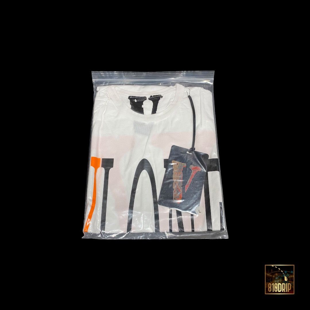 Vlone Vlone Orange Staple Tee White (L) Size US L / EU 52-54 / 3 - 3 Thumbnail