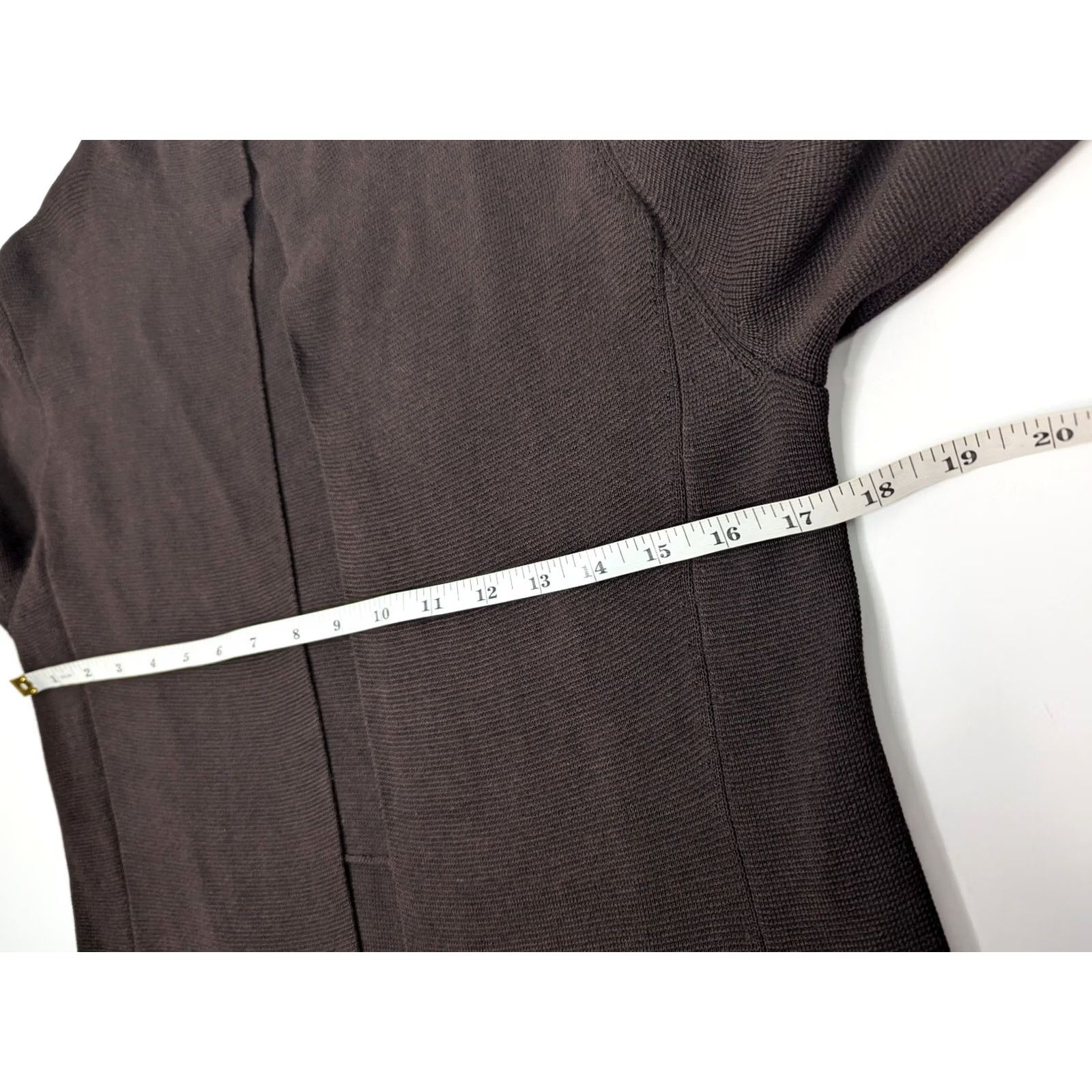 Eileen Fisher Eileen Fisher Cardigan Sweater Women’s S Open Brown Silk Cotton Interlock Knit Collared VINTAGE? Size S / US 4 / IT 40 - 7 Thumbnail