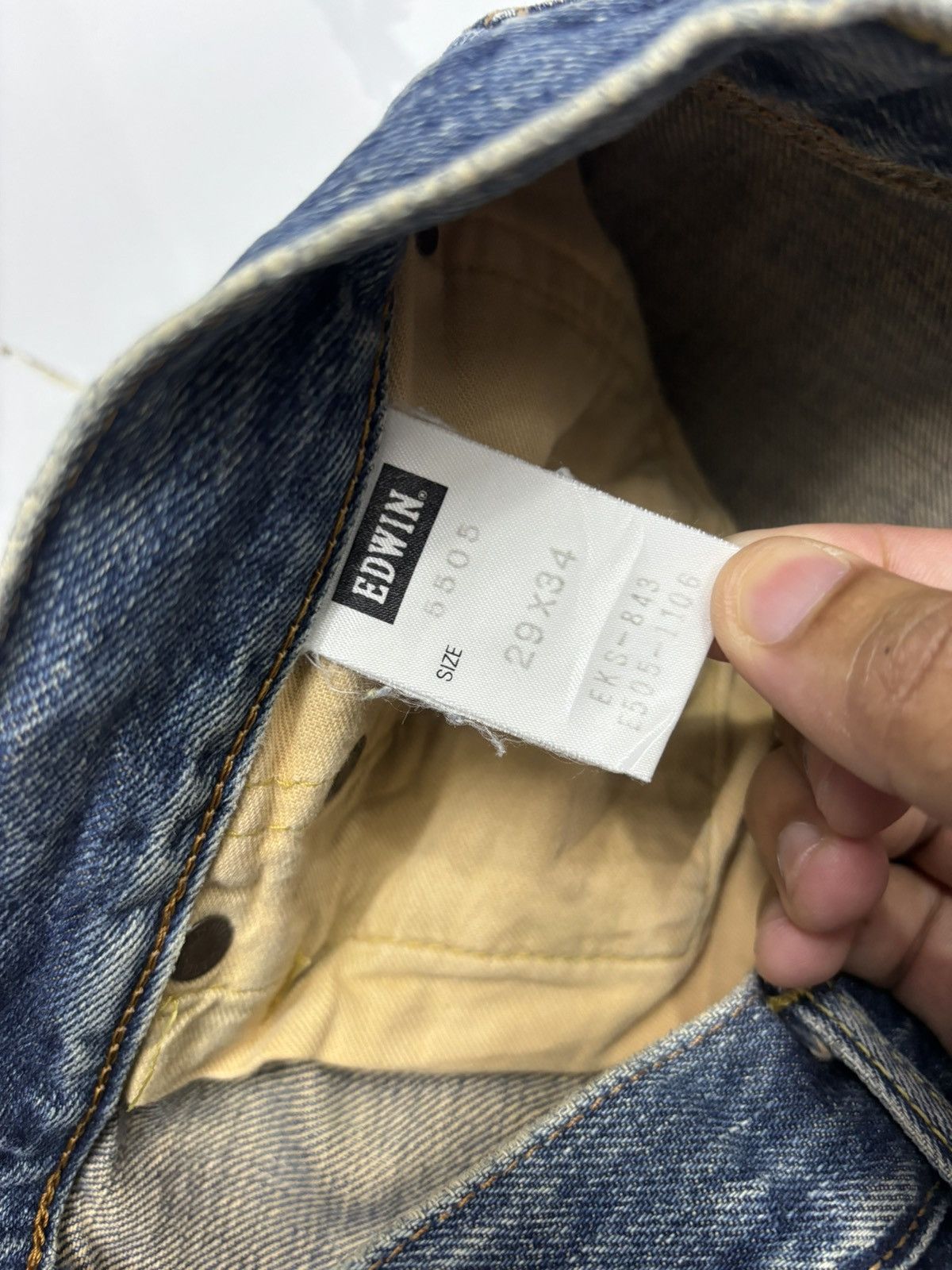 Edwin VINTAGE EDWIN 505x SELVEDGE BAGGY DISTRESS DENIM JEANS Size US 28 / EU 44 - 11 Thumbnail