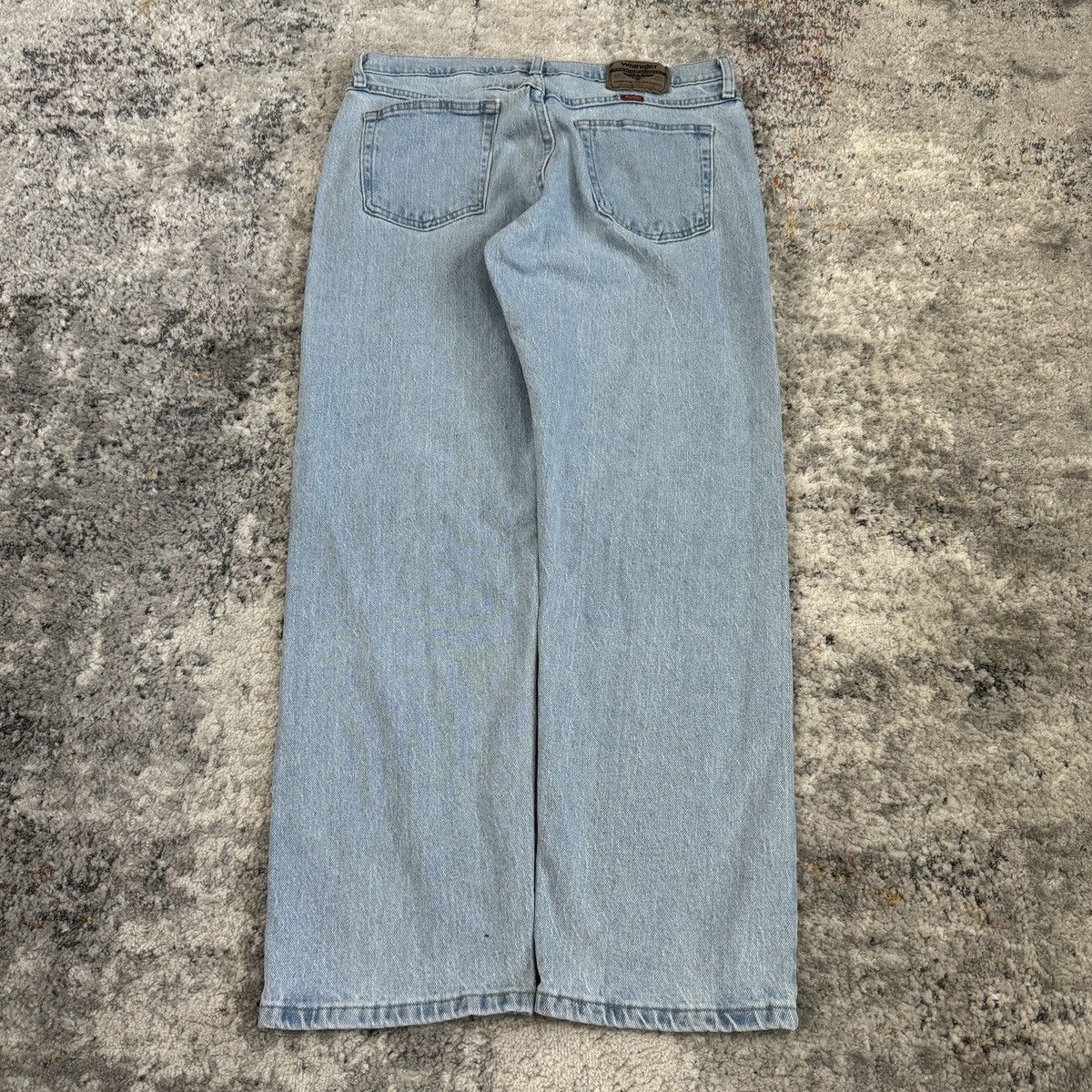Vintage × Wrangler Vintage 90s Faded light wash wrangler wide leg jeans Size US 33 - 1 Thumbnail
