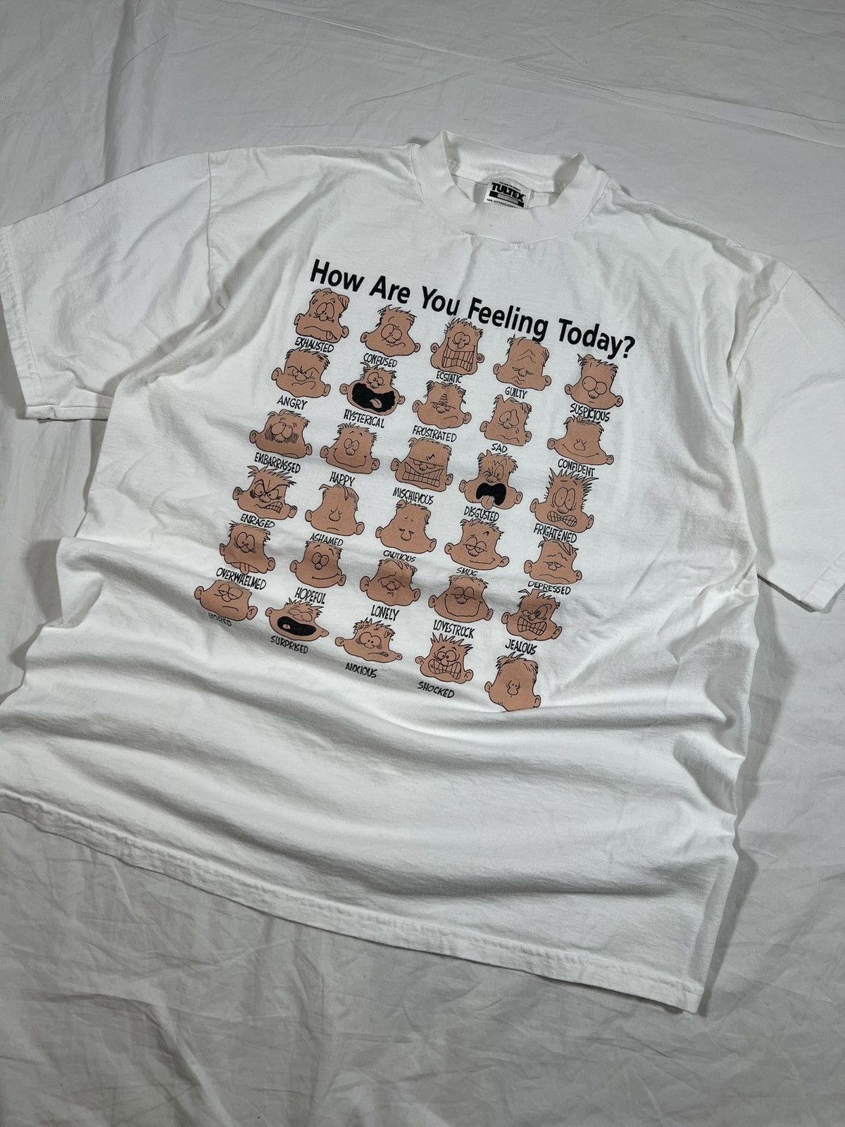 Vintage Vintage 90s How Are You Feeling Emotions Parody Tee Size US XL / EU 56 / 4 - 3 Thumbnail
