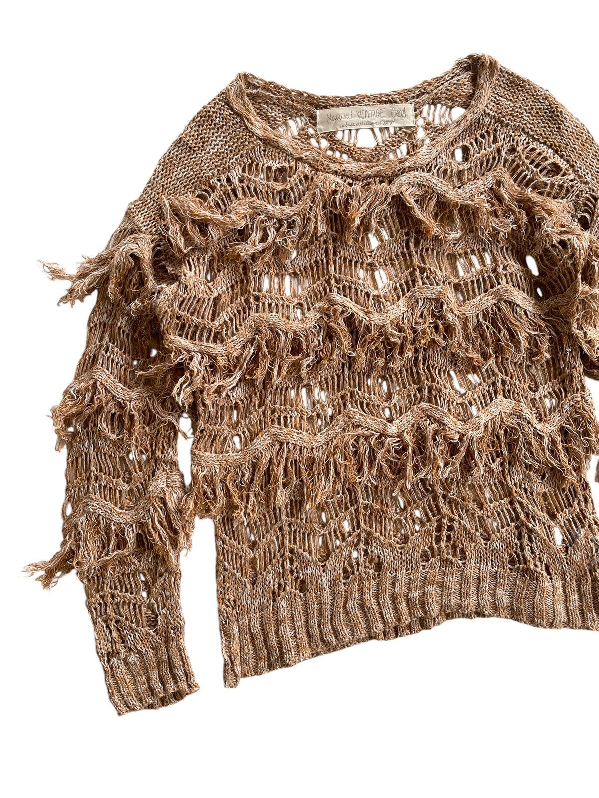 GOA G.O.A Net Fringe Knitted Sweater Size M / US 6-8 / IT 42-44 - 5 Thumbnail