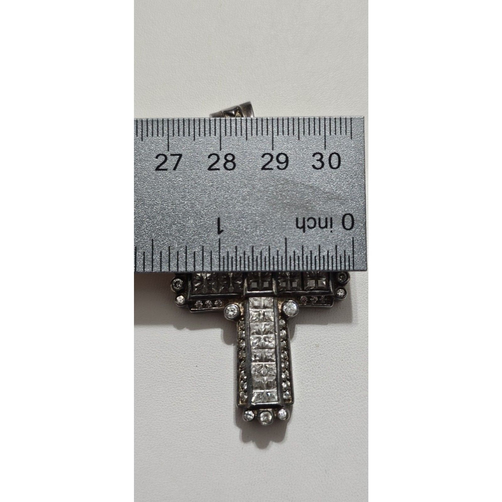 Other Cubic Zirconia Cross Pendant Sterling Silver 925 Size ONE SIZE - 3 Thumbnail