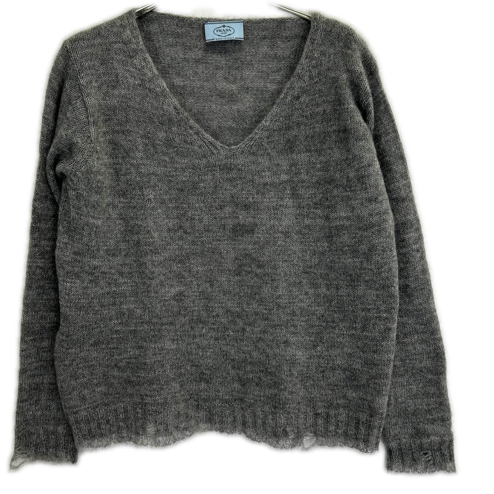 Prada FW18 Prada Frankenstein Mohair Rose Knit Sweater | Grailed